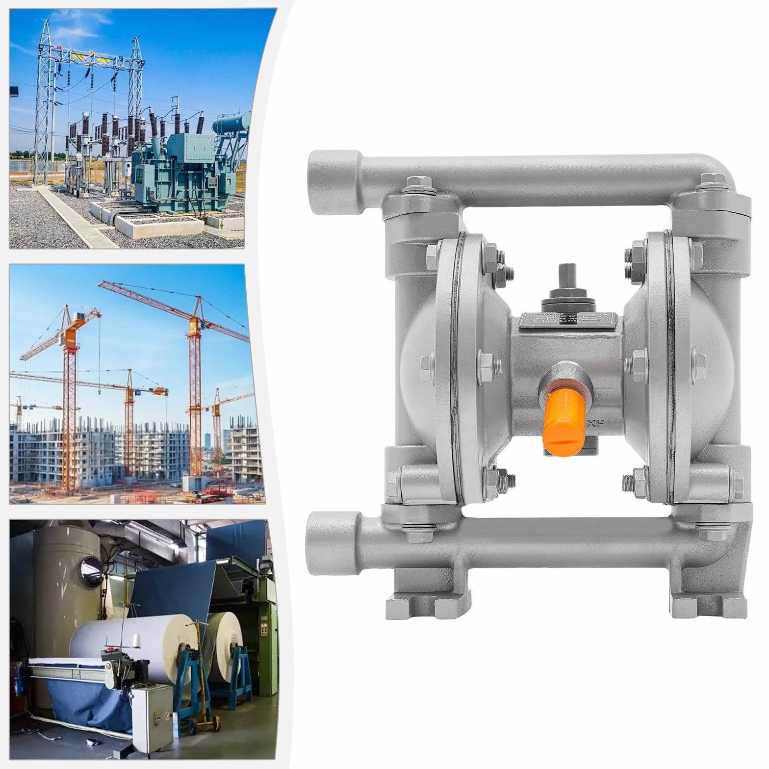 Bomba neumática de diafragma, doble diafragma, 7 kgf/cm, para petróleo y productos químicos