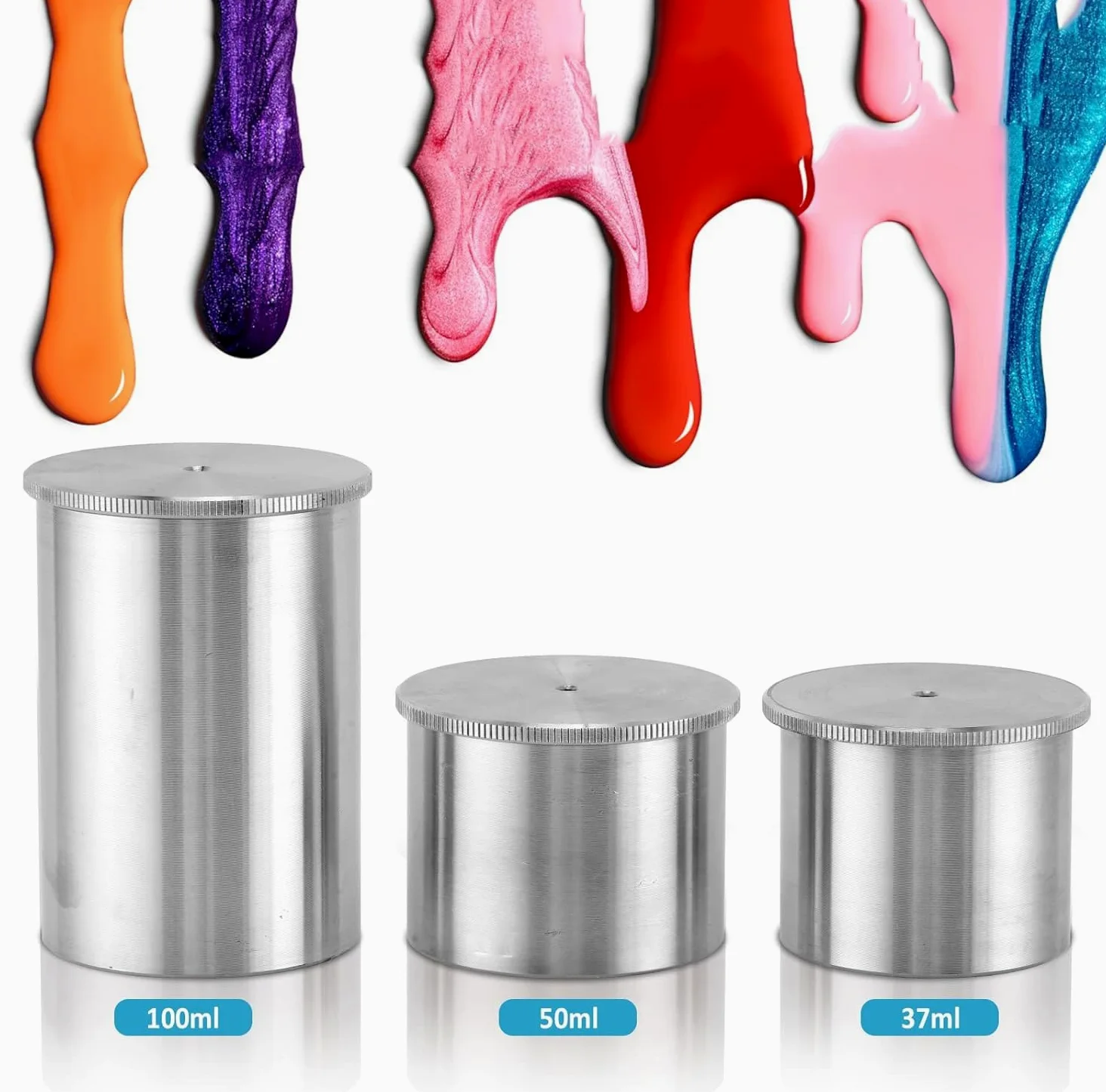 Vaso De Gravedad Específica De Alta Precisión, Vaso Picnómetro para Líquidos, Densímetro De Densidad De Pintura De Acero Inoxidable, Determinante De Recubrimiento 3 Sets