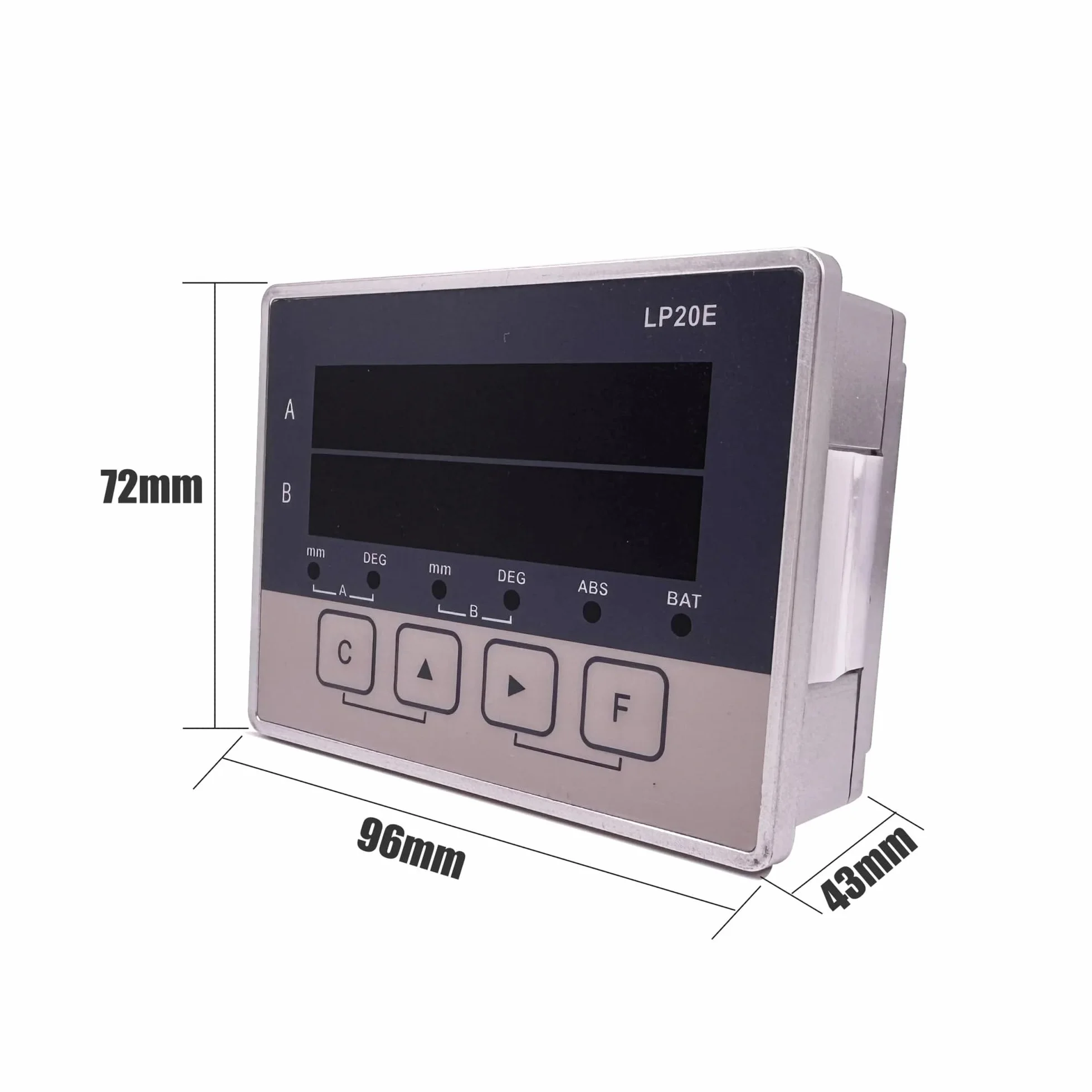 Sensor de regla de rejilla Pantalla digital de 2 ejes DRO Sensor magnético Lectura de desplazamiento de cinta E Transductores de posición Codificador Carpintería Medición precisa(LP20E-2000mm tape)