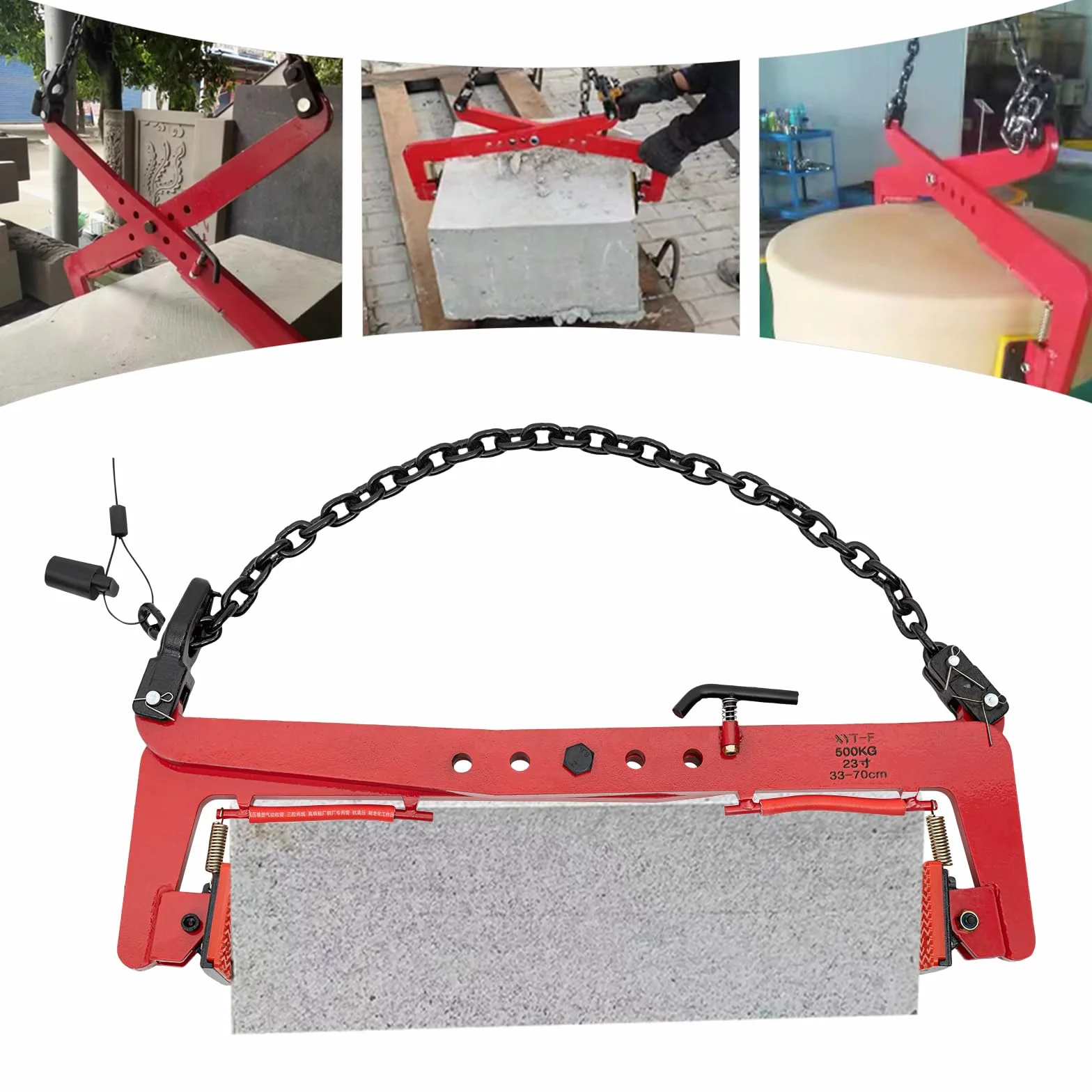 MINRS - Alicates de desplazamiento - 500 kg - Soporte de piedra y pinza de elevación para adoquines - Extractor de paletas