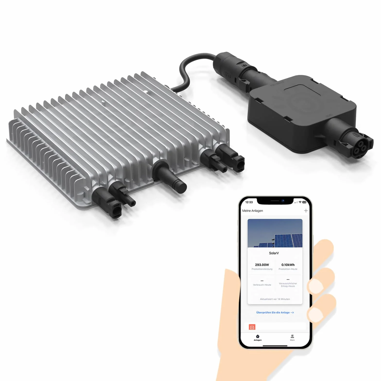 enjoy solar Deye Microinversor DC 20 V-60 V a CA 220 V-230 V, módulo WiFi integrado tipo de protección IP67, ideal para centrales eléctricas de balcones y sistemas Mini fotovoltaicos (SUN600G3-EU-230)