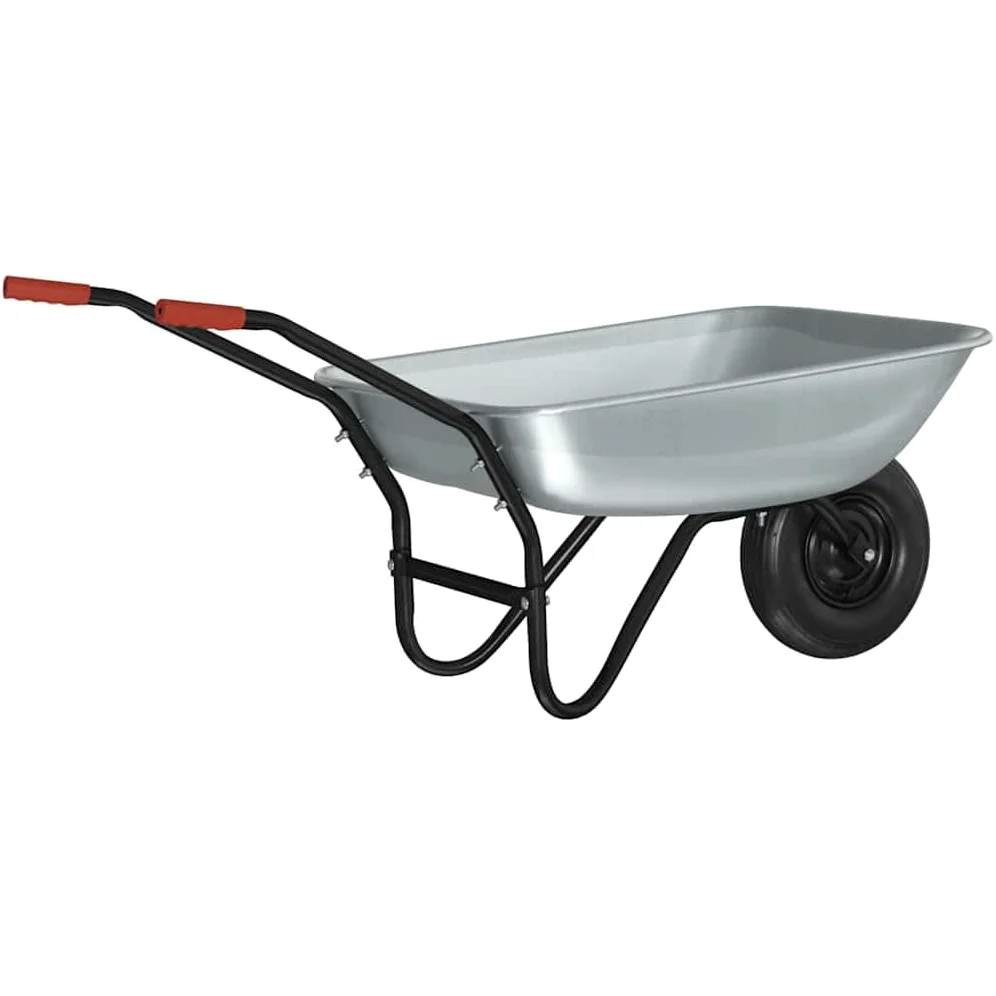 Carretilla de jardín (133 x 62,5 x 58 cm, acero, carretilla de jardín, carretilla de astillero