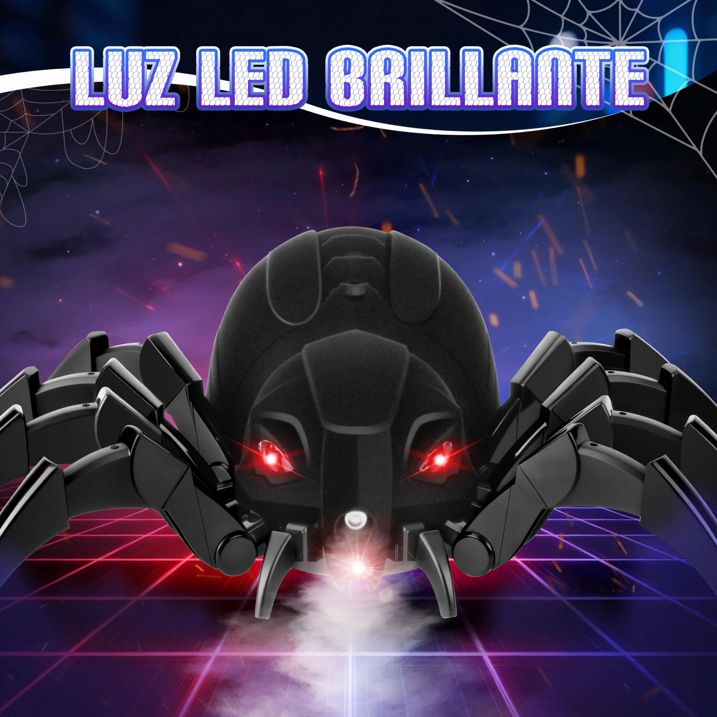 MOMOSTAR 2.4GHz Araña Teledirigida Juguetes Niños Niñas 6-12 Años Función Rociado Ojos Luminosos