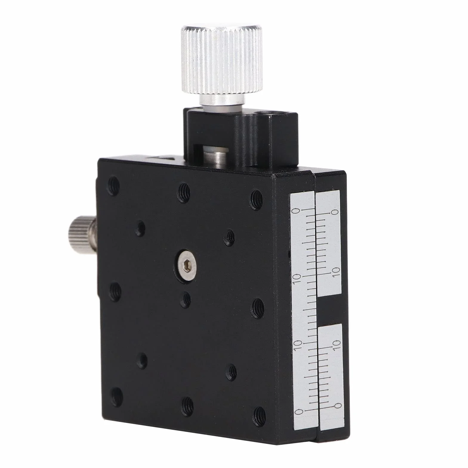 Plataforma de desplazamiento manual para ejes X, etapa lineal con tornillo y escala, guía de paloma 40x40mm