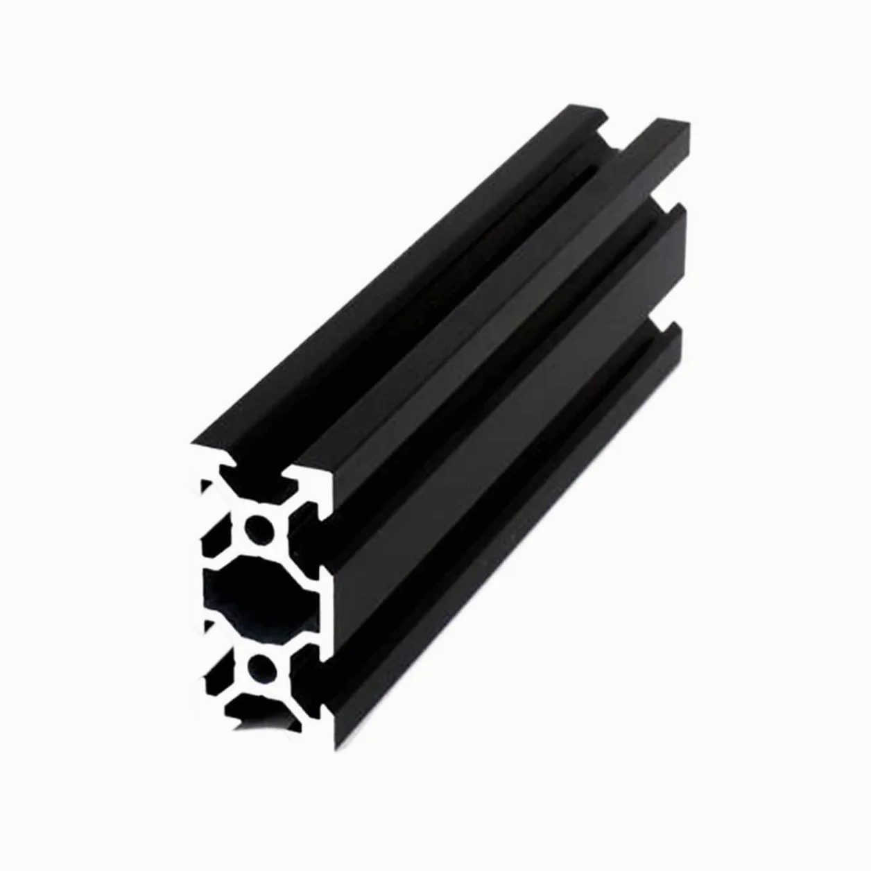 Extrusión de perfil aluminio estándar europeo 2040 con ranura en V negra, carril lineal longitud 100-800mm for impresora 3D CNC(500mm)