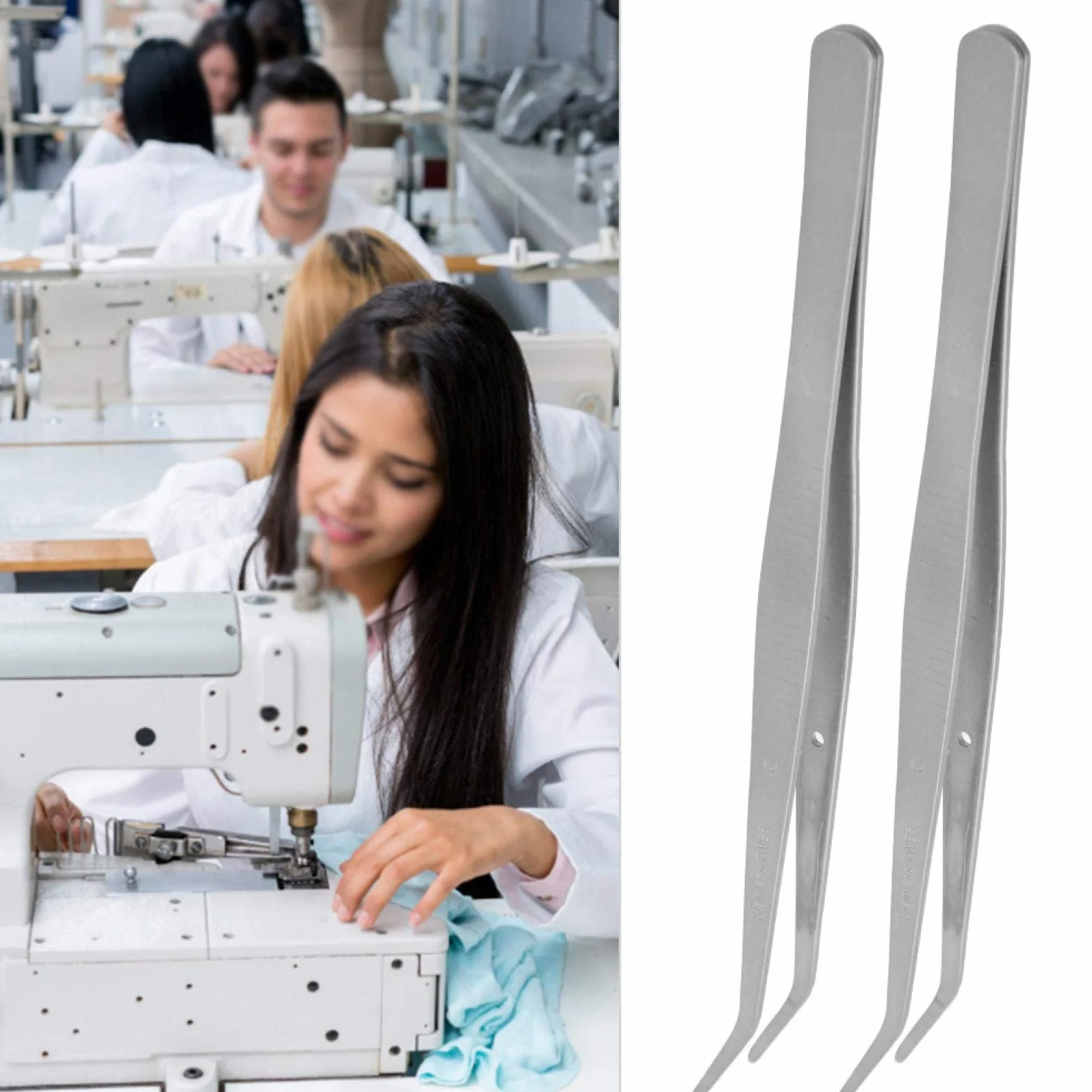 Pinzas Precision Acero Inoxidable 5 Piezas Pinza Curva Quirurgicas Profesional