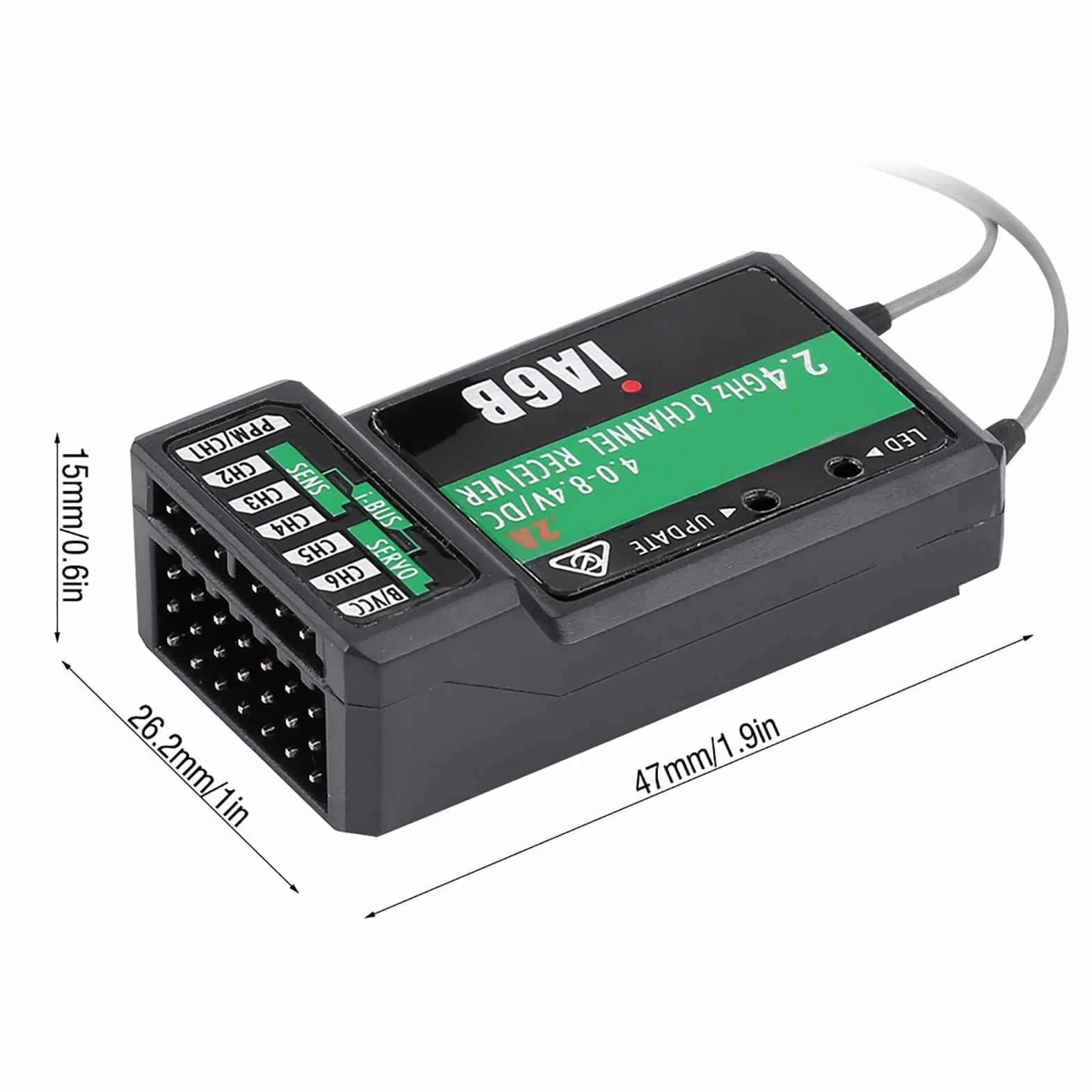 Flysky FS‑IA6B IA6B 2,4 GHz 6CH RC Receptor PPM para FS‑I6X FS‑I6S I8