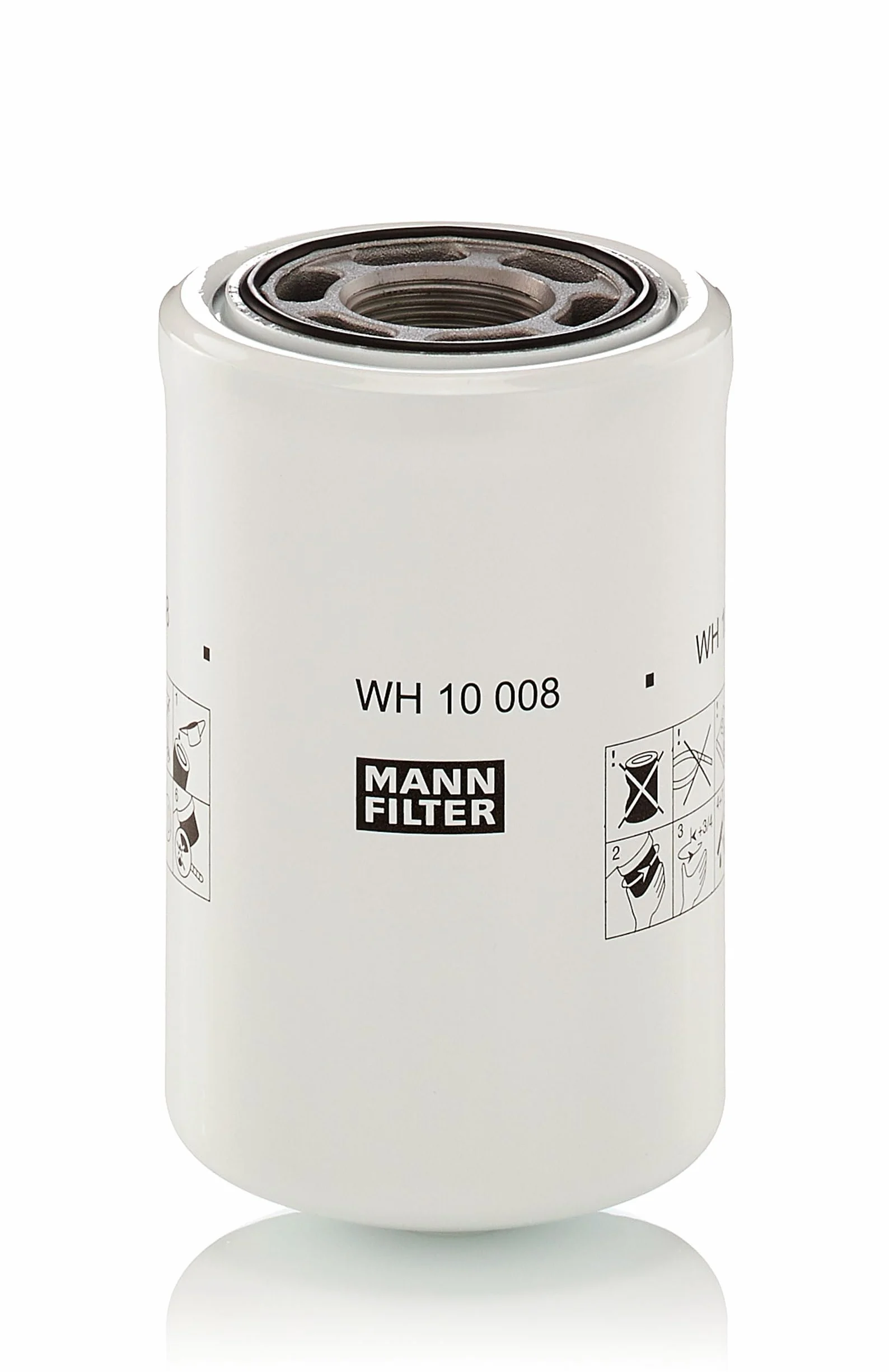 MANN-FILTER WH 10 008 Filtro de aceite Hidráulico para Aplicaciones fuera de autopista