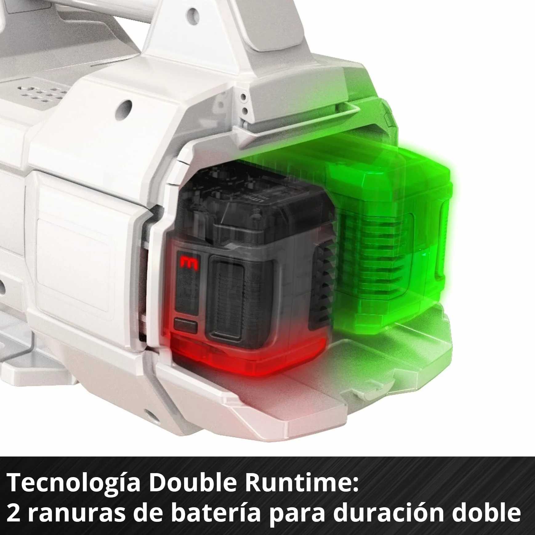 La bomba de jardín automática con batería AQUINNA 18/30 F LED AUTOMATIC de Einhell Power X-Change (18 V, máx. 3000 l/h, altura de impulsión máx. 28 m, función automática, 2 ranuras, sin batería)