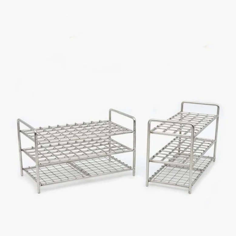 1Pcs Stainless Steel 40 Holes Or 50 Holes Wire Test Tube Rack Centritube Tube Holder For 13/16/17/19/21/26/30/32mm Test Tube (Size : 30mm 40holes)