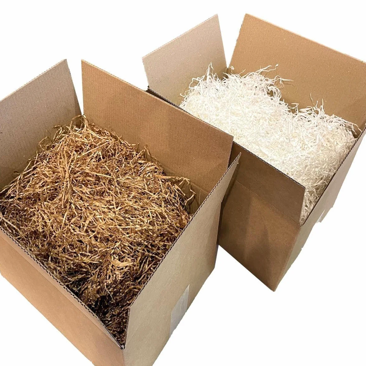Relleno Ecológico de Papel Kraft Triturado en Viruta Blanca para Embalaje 55x40x20 cm 2 kg