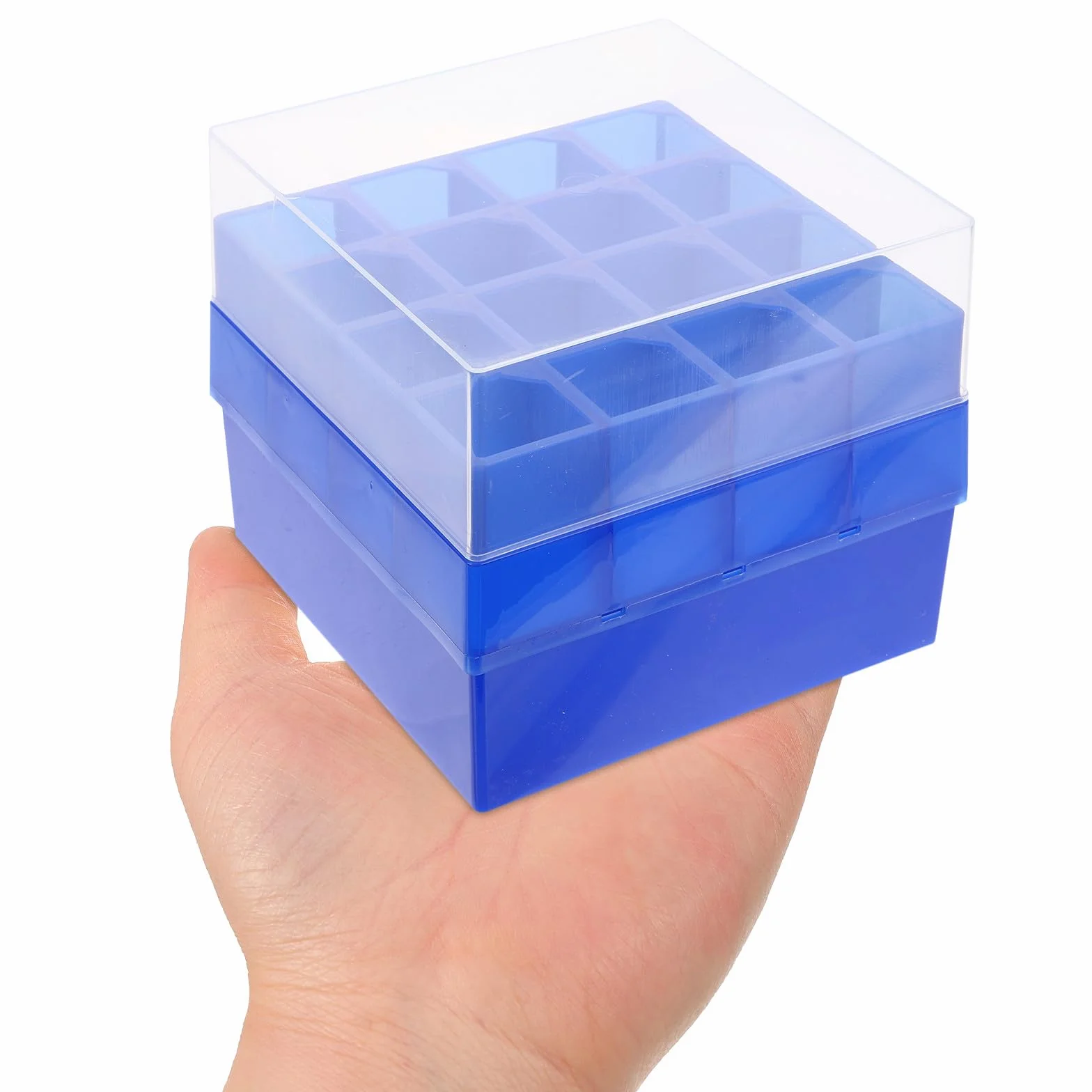 Soporte de Tubos de Microcentrífuga de Plástico Azul 50ml para 16 Tubos Investigación Científica