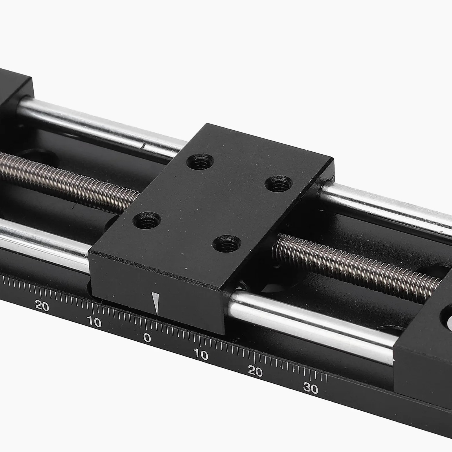 SP40A - Mesa deslizante DB65, eje X - Perilla manual de ajuste fino, plataforma de corte de aleación de aluminio, guía en de milano de 65 mm de carrera para microscopios e