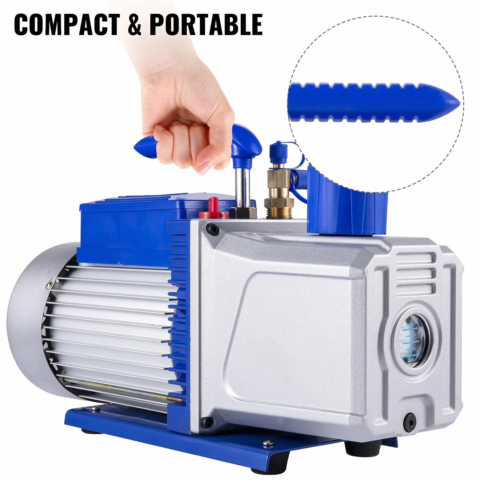 Bomba de Vacío Refrigerante HVAC 220 V 2 Etapas 0.3 PA Coche AC 2 Metros