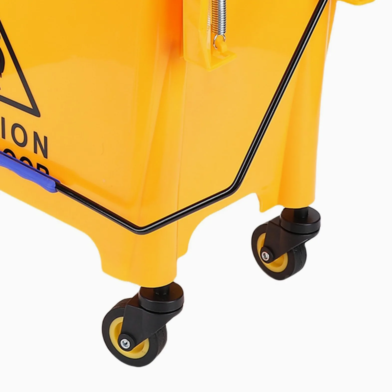Cryfokt Cubo para Fregona de 20 litros con Escurridor Lateral para Limpieza Comercial Diseño de Plástico Amarillo Duradero Ideal para Restaurantes y Oficinas