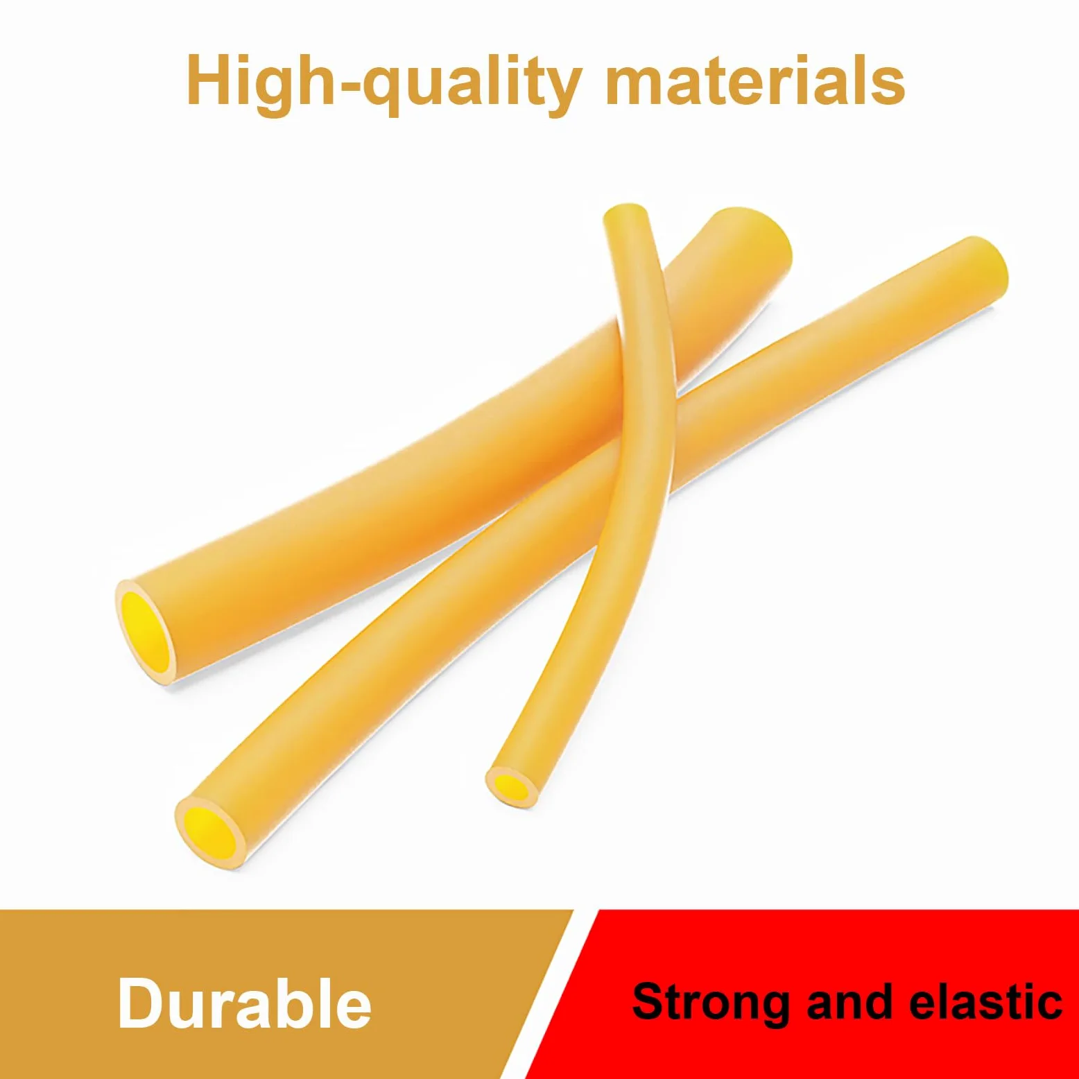 COYOUCO Tubos Caucho Látex Natural Alta Elasticidad, Manguera Flexible Amarilla 25Mm*29Mm para Experimentos Laboratorio, Bandas Tirachinas, Torniquetes Y Proyectos De Bricolaje,10m