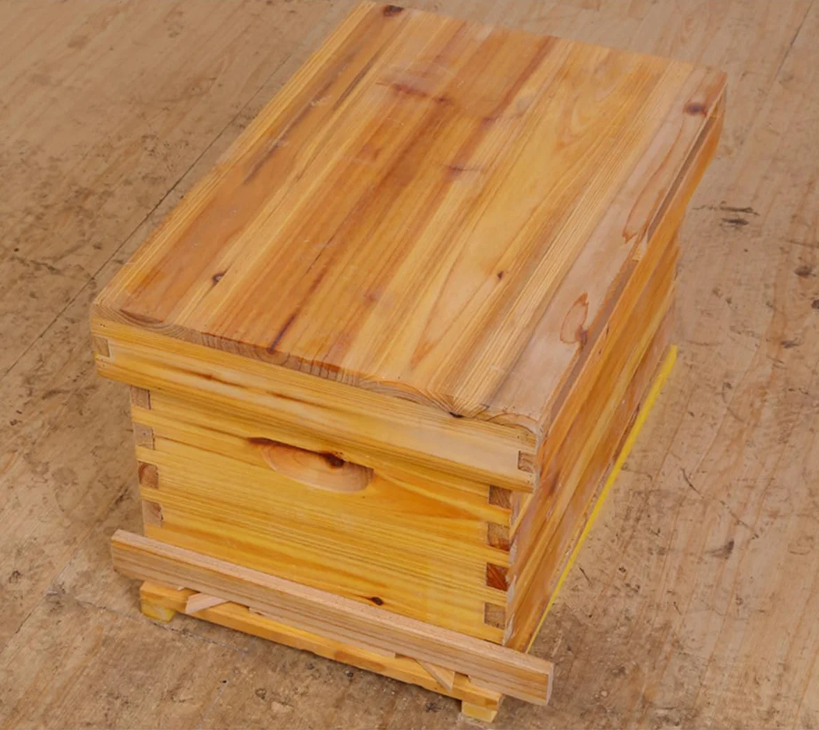 Kit de Colmena de Abejas de Madera 10 Marcos con Caja Profunda Madera de, Colmena de abejas melíferas - Ideal para Principiantes y Apicultores Profesionales - Fabricación Sostenible y Duradera