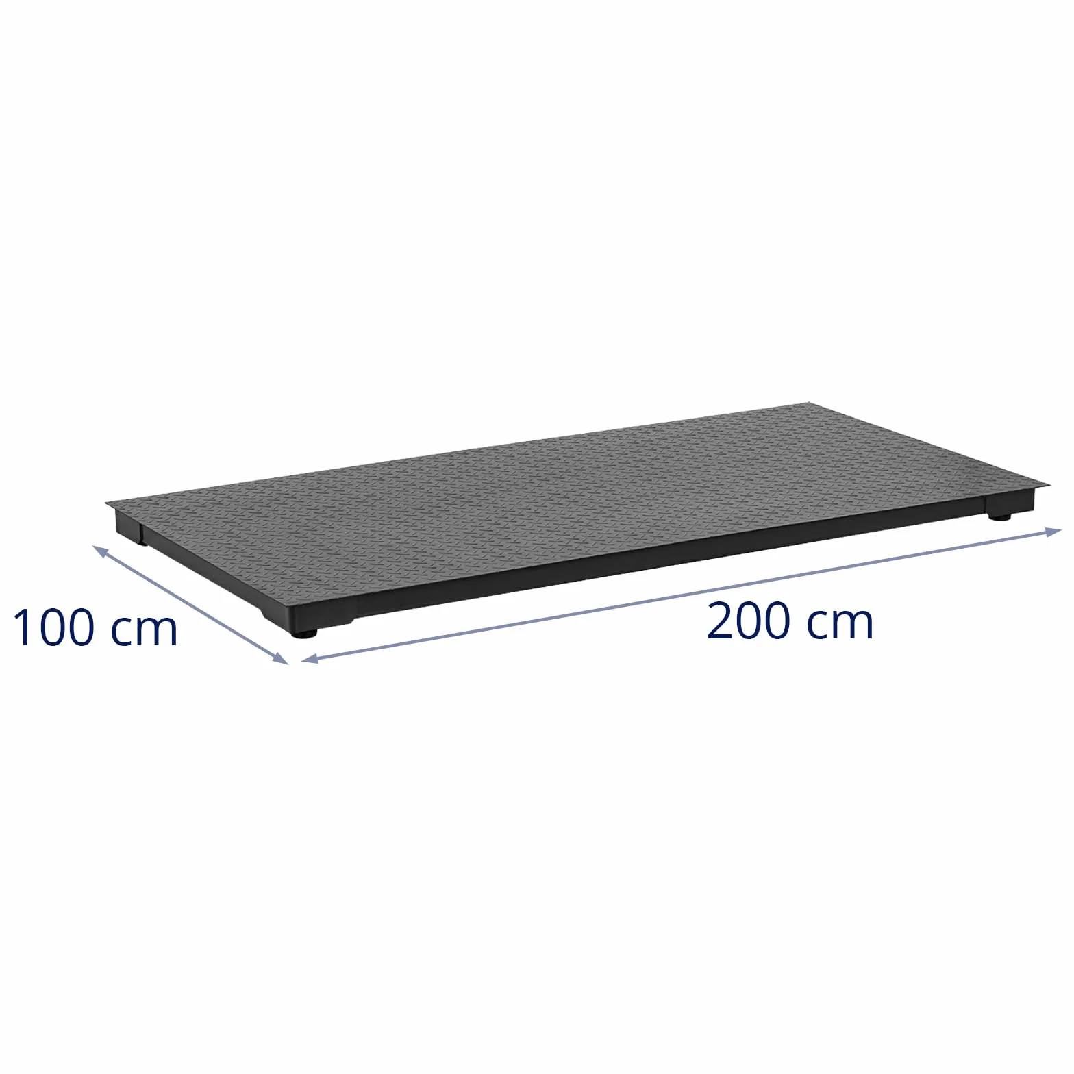 Steinberg Systems Balanza para Animales hasta 1,5 t con Precisión de 2 kg Superficie de Pesaje 100 x 200 cm LCD / LED Báscula para animales profesional Balanza para ganado industrial