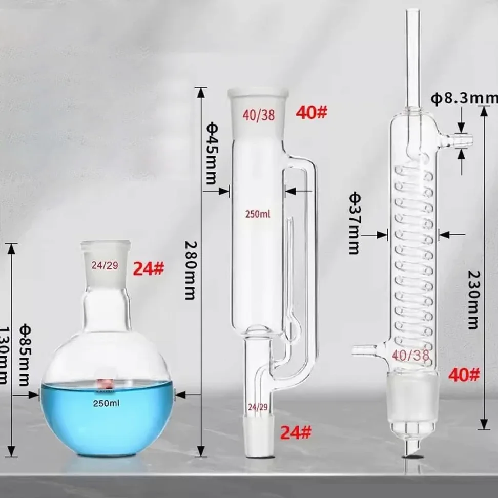 Instrumentos y Equipos de Laboratorio Tubo condensador de vidrio de 250 ml for laboratorio