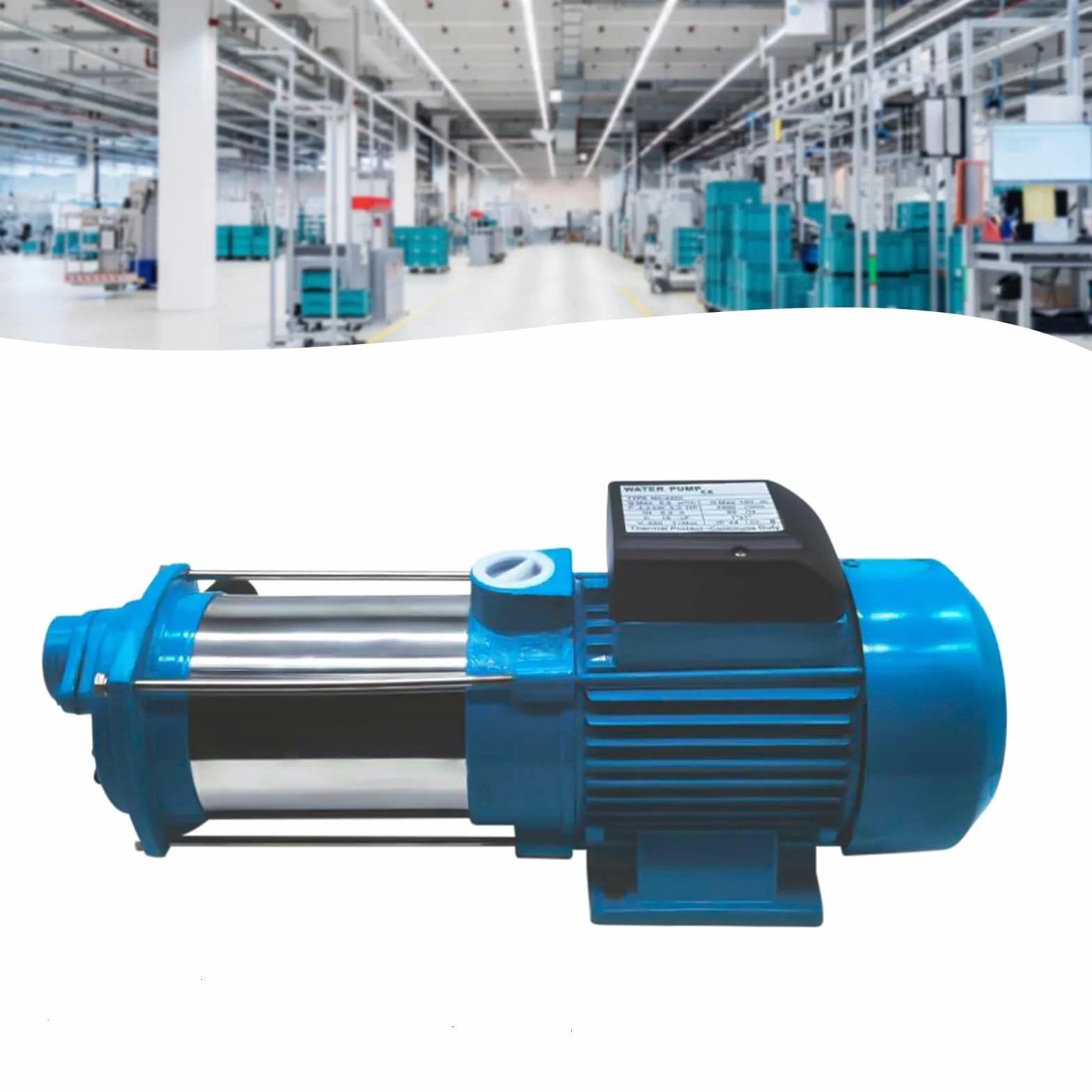 Potente Bomba Centrífuga 2500 W Para Riego de Jardín Con Interruptor de Presión - 4000 L/H, 110 m, Acero Inoxidable