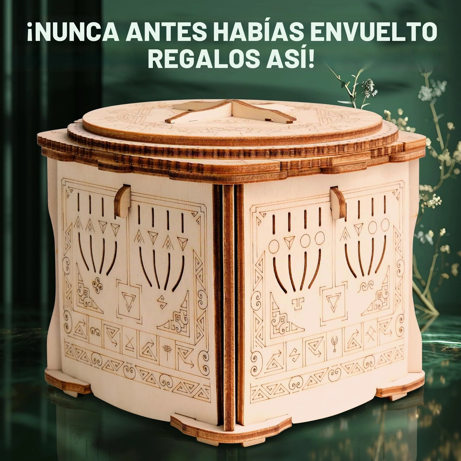 ESC WELT Wooden Secret Lock Box 3D Puzzle Gift Box for Money, Gift Cards, Teens