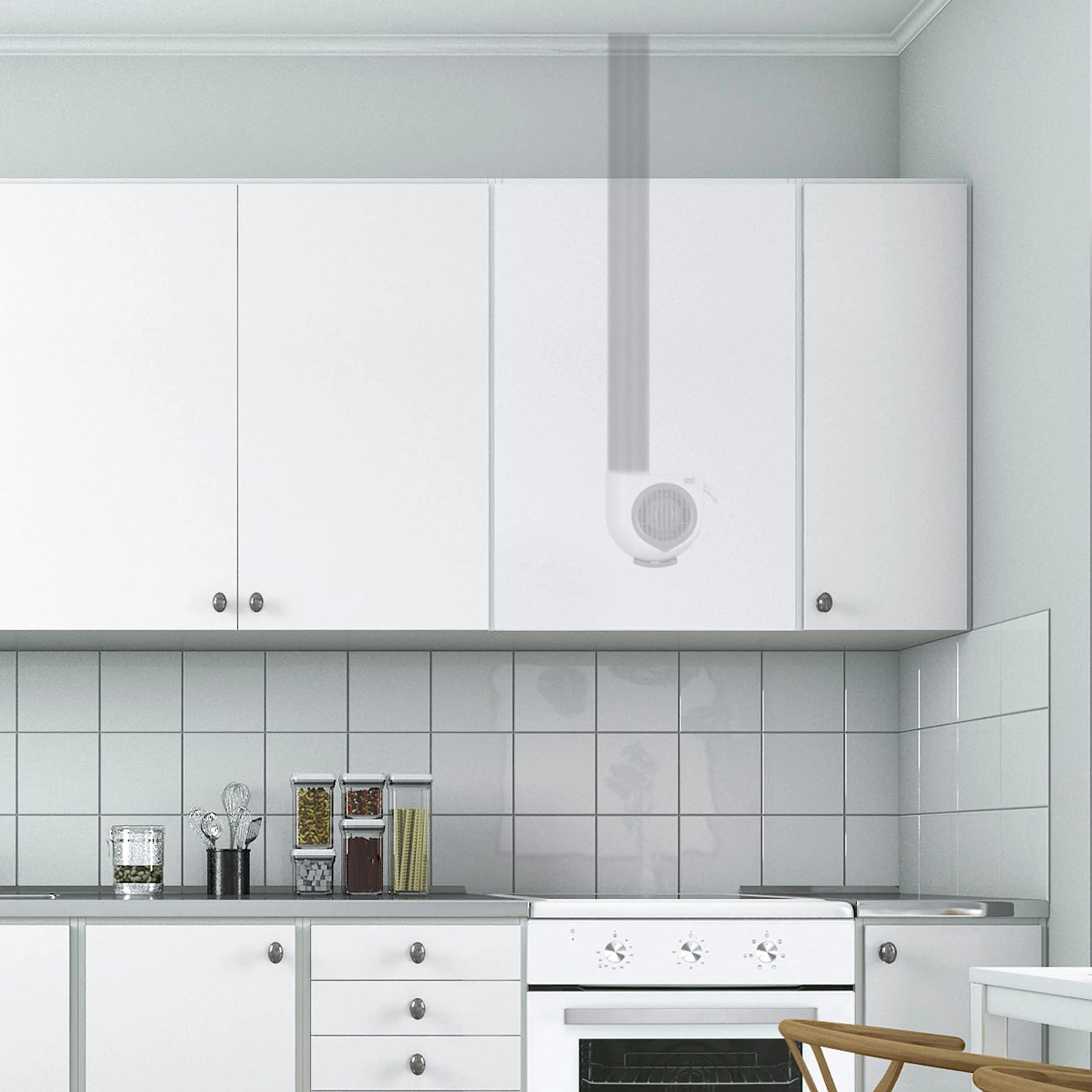 Cata Extractor Cocina GS 400P 290 m3/h 60W 23x24 cm 52 dB Blanco