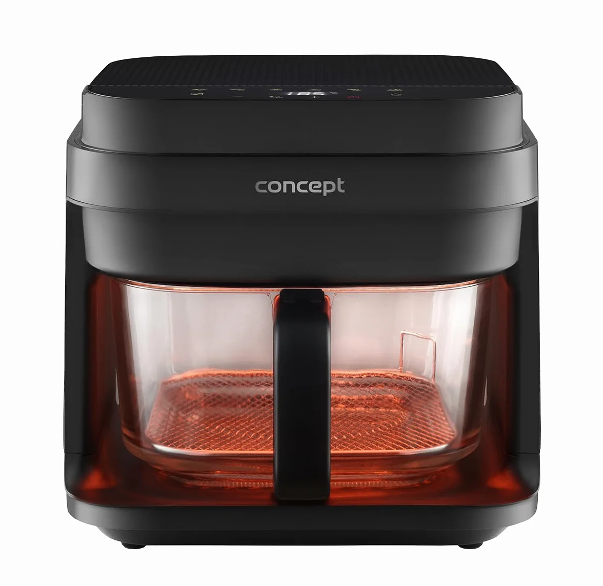 Freidora de aire caliente GLASS & FAST FR5500, 5,5 L, color negro