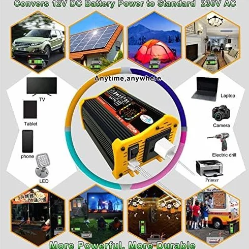 Kit De Paneles Solares De 500 W, Con Regulador De Carga E Inversor, Ideal Como Fuente De EnergíA De Reserva Fuera De La Red Para Hogares, Autocaravanas, Embarcaciones, Etc.220v