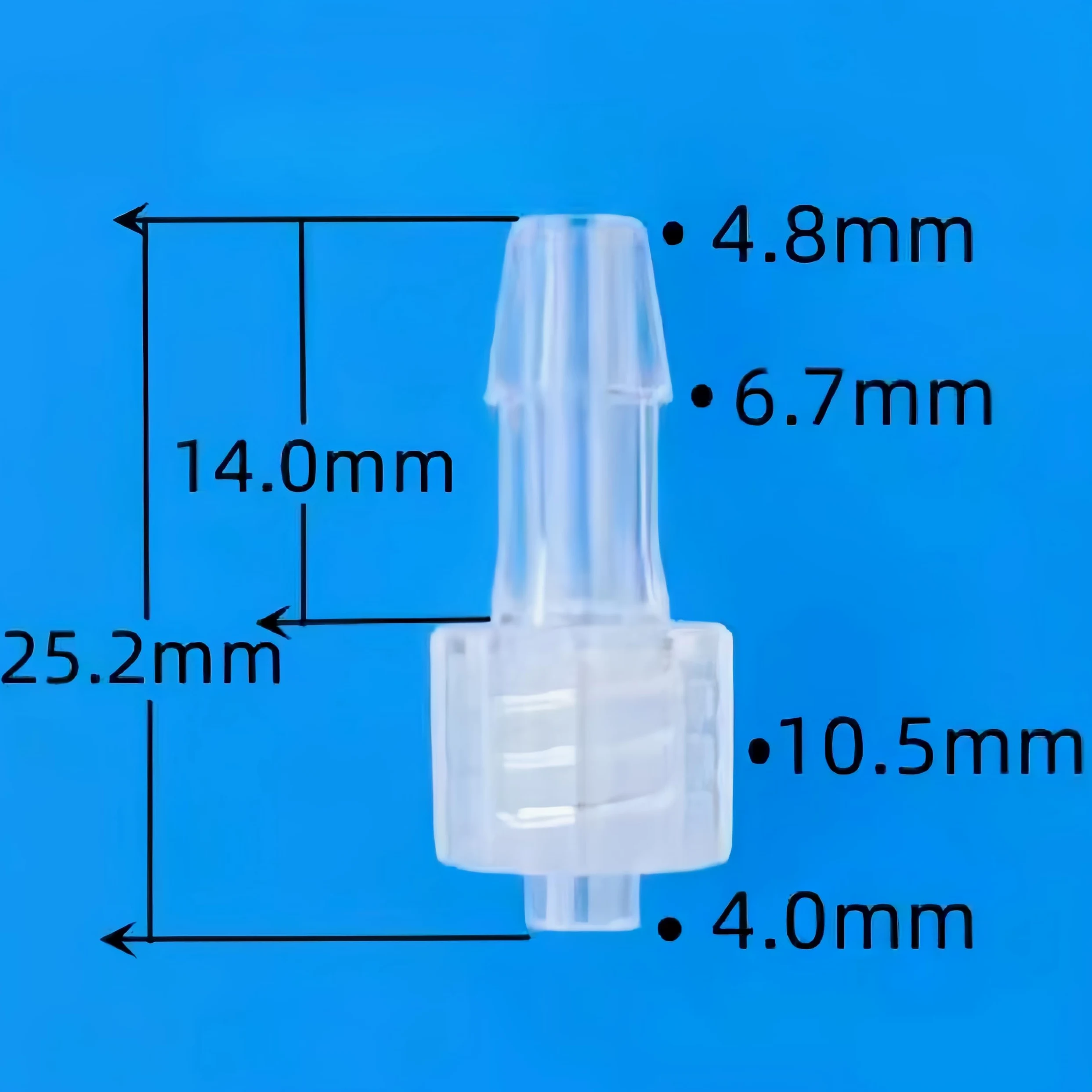 100 piezas macho Luer Lock 3/16 "adaptador de lengüeta for manguera de policarbonato for aplicaciones de laboratorio y alimentos