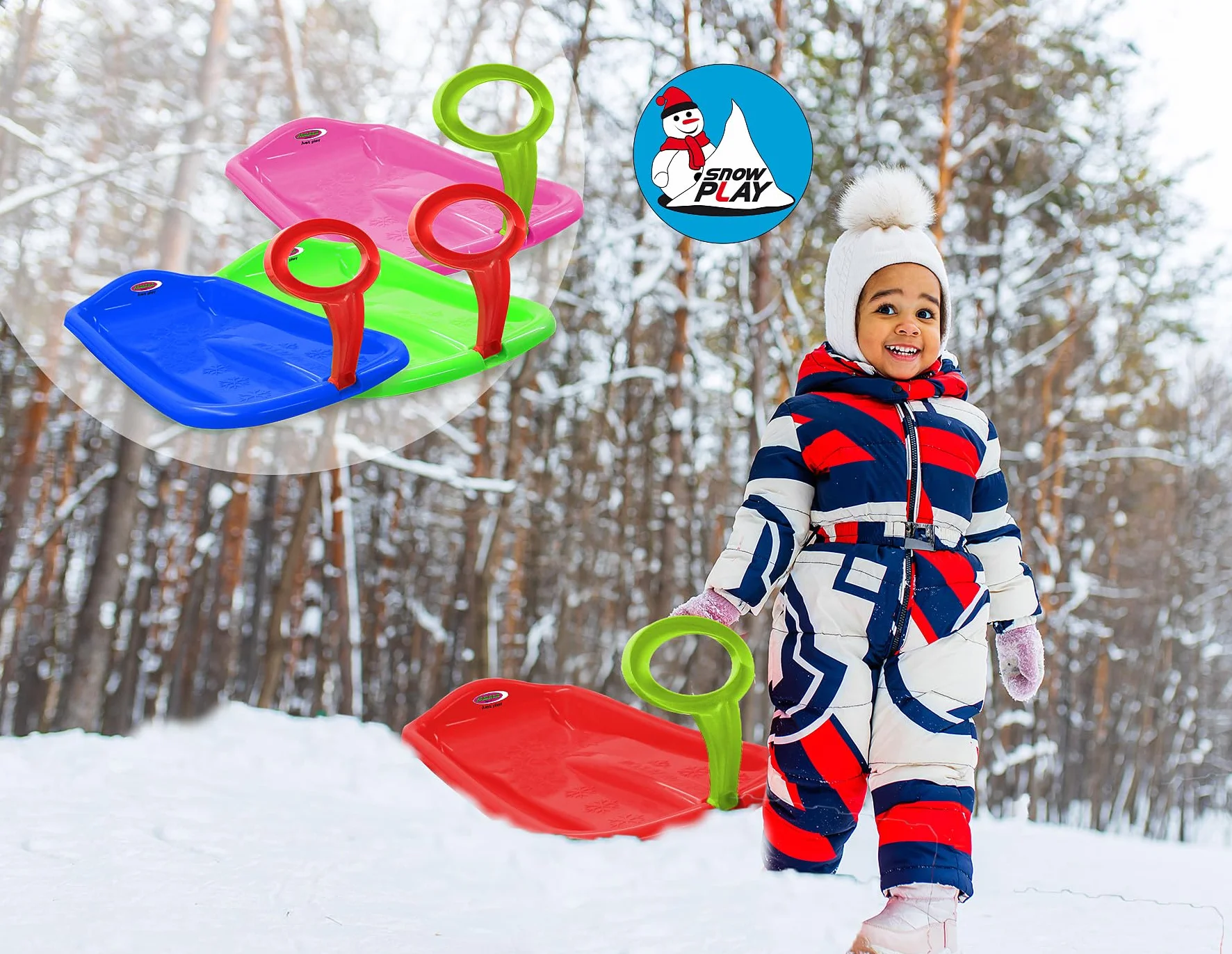 JAMARA Snow Play Bob Arrow Taco de Impacto 74 cm Plástico Mango de Sujeción Peso Máximo 50 kg Rosa