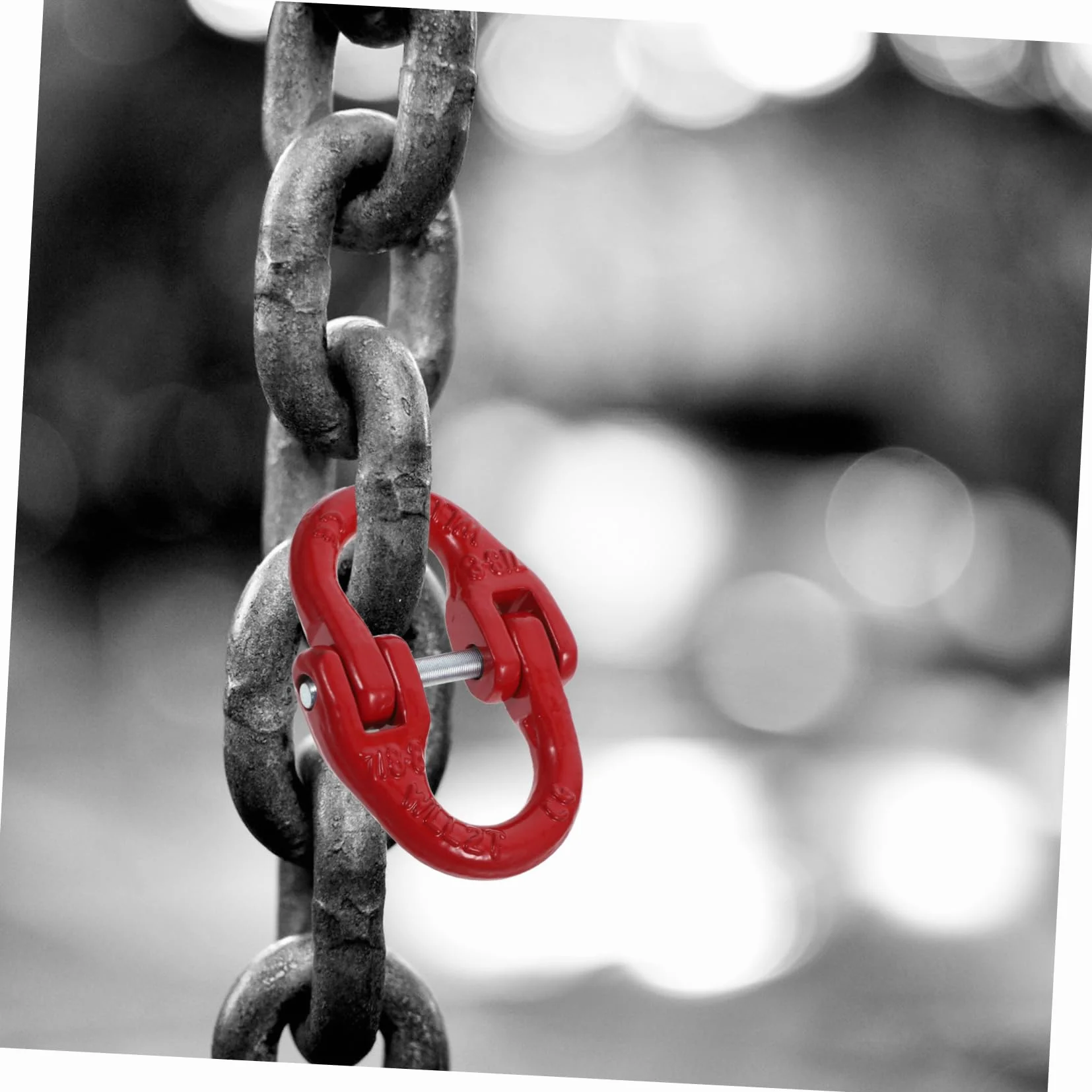 Enlace de Acero Rojo para Cadena de Seguridad 2t Elevación y Remolque