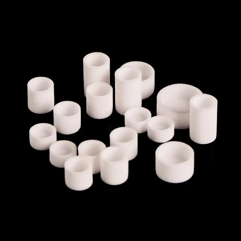 10 crisoles de alúmina con tapa, 99,5% puros | Durable, resistente a altas temperaturas, for uso en laboratorio de análisis térmico(D6xH4mmWith lid)
