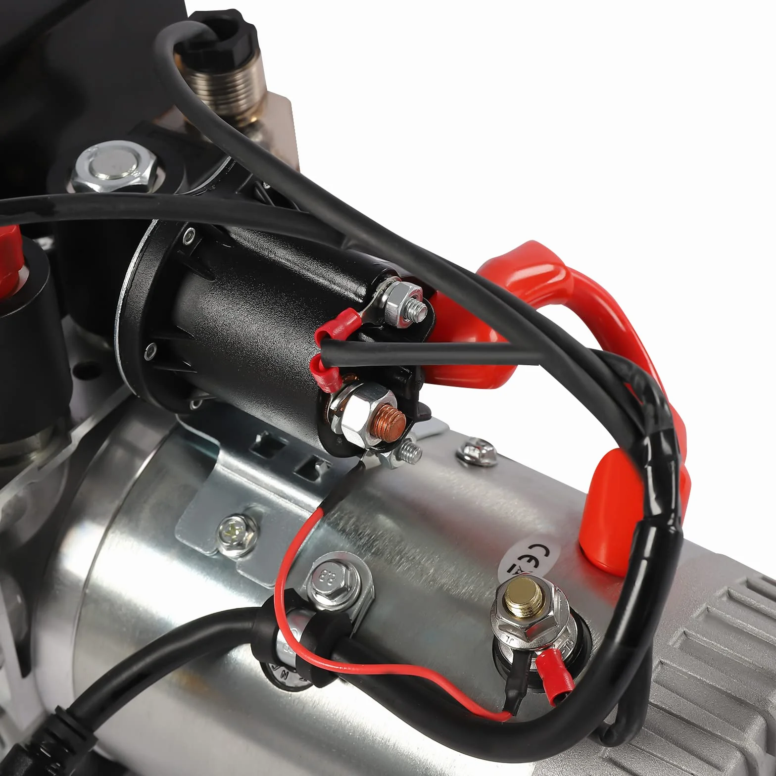 Bomba hidráulica de 3000 W, 7.57 L, bomba de remolque basculante, doble acción, unidad hidráulica para elevación y bajada con mango de control cableado de 4,5 m