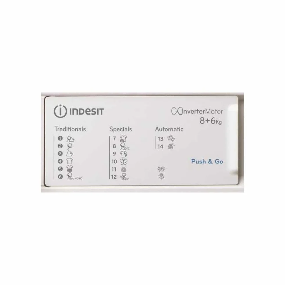 Indesit Lavadora secadora empotrable BIWDIL861485EU 8 kg 6 kg