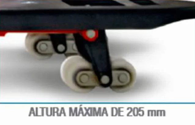 Transpaleta pesadora (Sin Impresora) con Ruedas de Nylon, de 2000Kg de Capacidad, con 4 células de pesaje. Precisión 500g. Montada