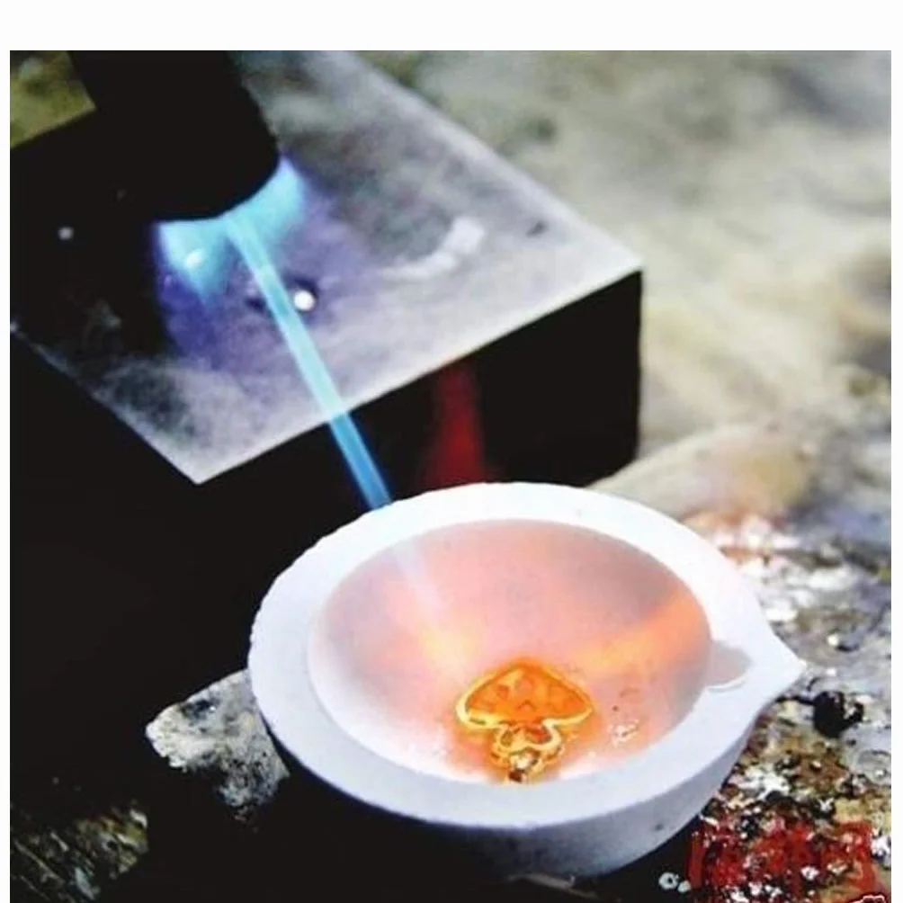 Cuenco de crisol de cuarzo para fundir oro y plata YUYTE Olla de fusión Molde