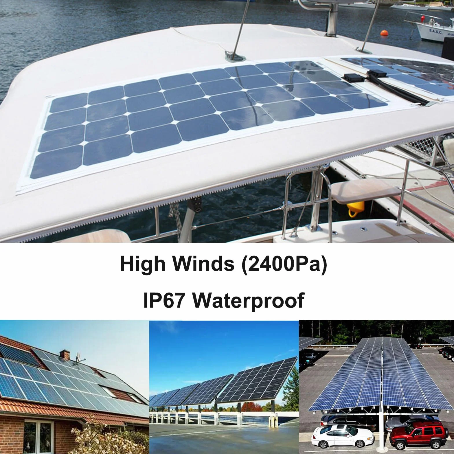 Cargador de Salida de la Red de Paneles Solares Flexibles Monocristalinos Flexibles de 800W 2 * 400W 24V / 12V, con Controlador Solar 40A, Adecuado para la Superficie de Lasgonetas de Cabina Rv