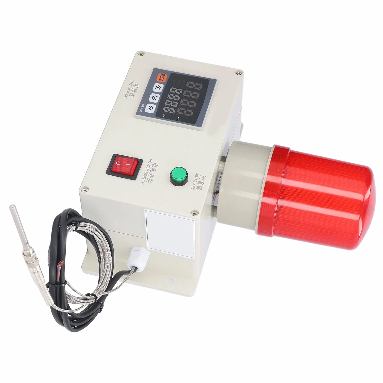 Alarma de Temperatura Intermitente Y Sonora AC220V, Alarma Automática de 0-400 ℃, Controlador de Advertencia de Sensor de Temperatura Alta Y Baja
