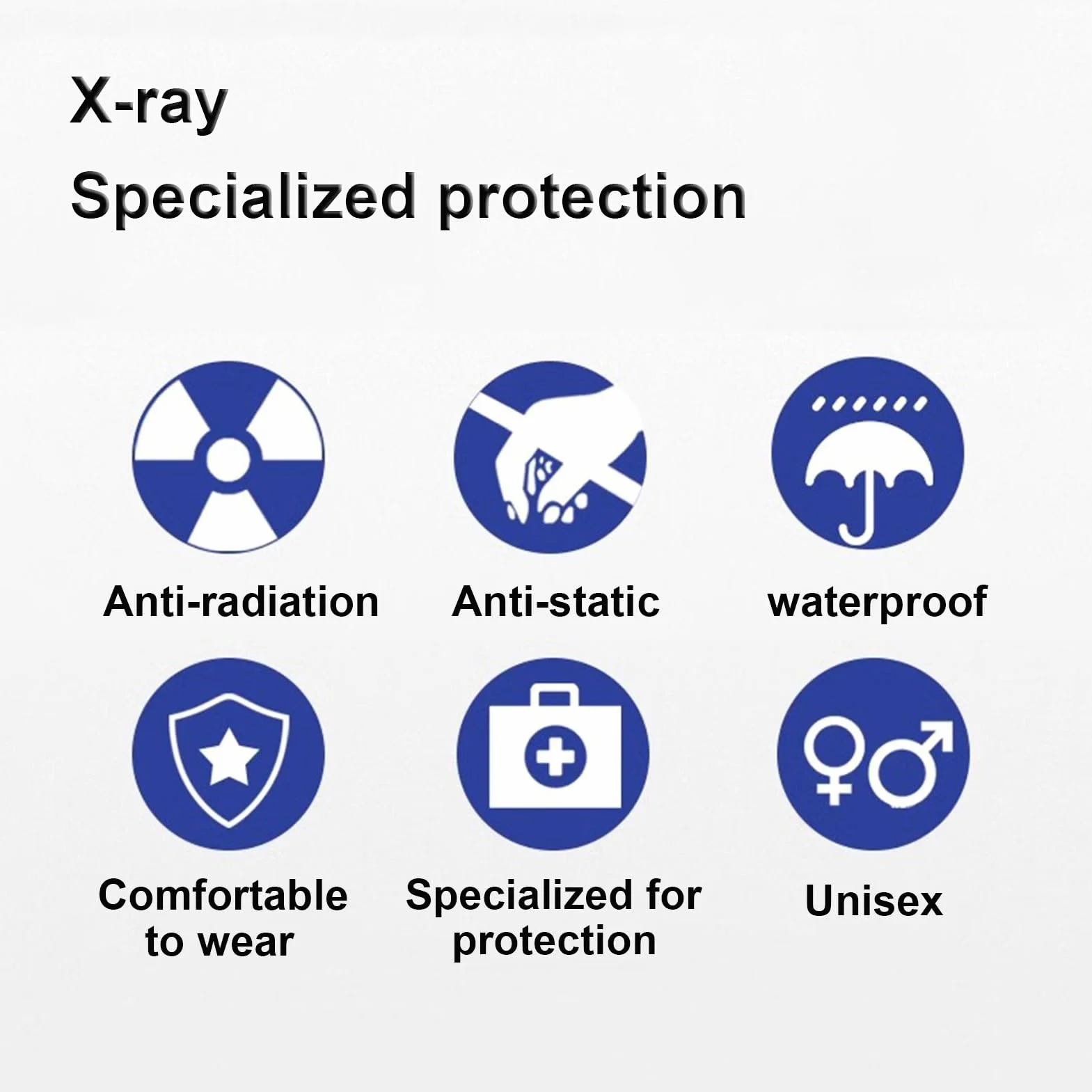 Delantal de Plomo Gafas Protectoras de Rayos X 0,75 MmPb Para Adultos Hospitales Radiógrafos