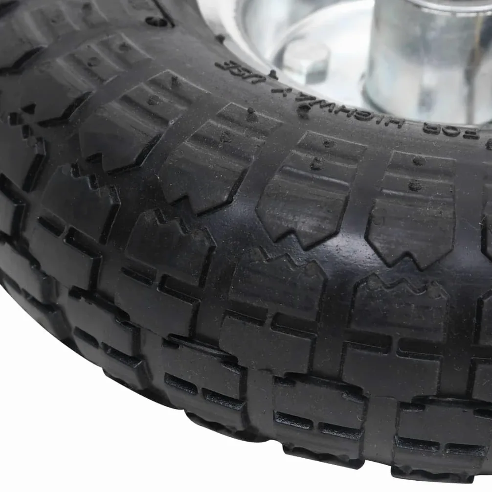Ruedas para carretillas, 4 unidades, goma, 4,10/3,50-4 (260 x 83)