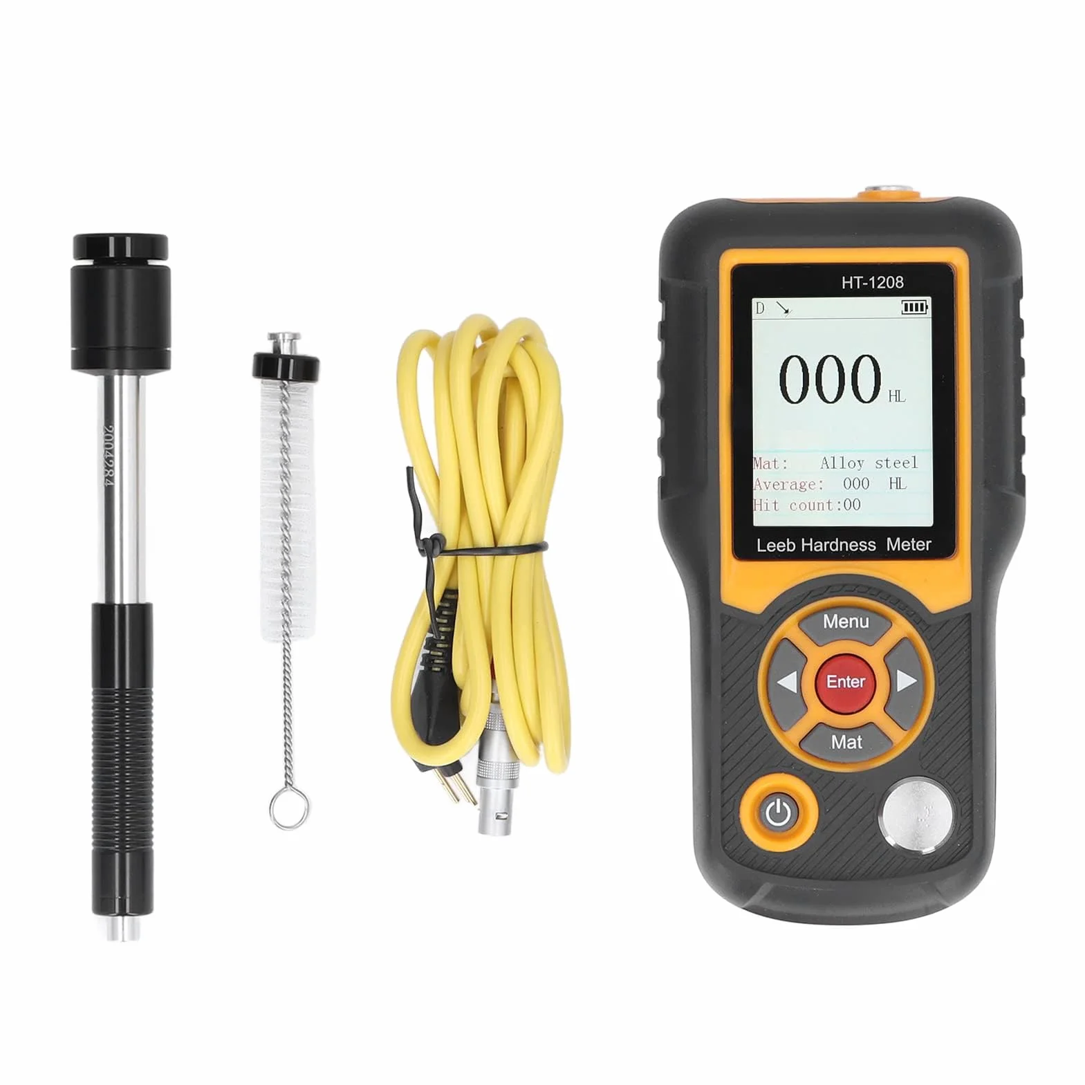 Probador de Dureza Digital Durómetro Portátil TFT Pantalla a Color ABS Medidor de Alta Precisión HL/HRA/HRB/HRC/HB/HV/HSD Escala 170HL-960HL(HT-1208)