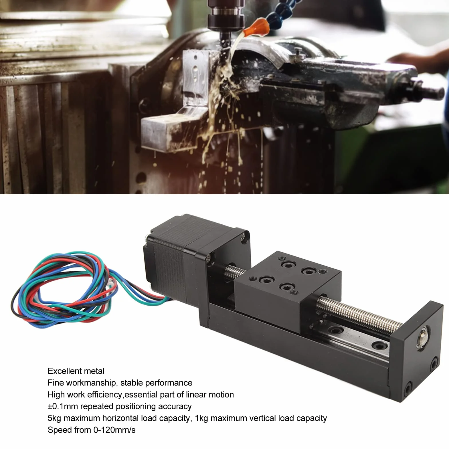 Cocoarm Mini Riel Lineal Actuador CNC 50 mm Movimiento Paso a Paso