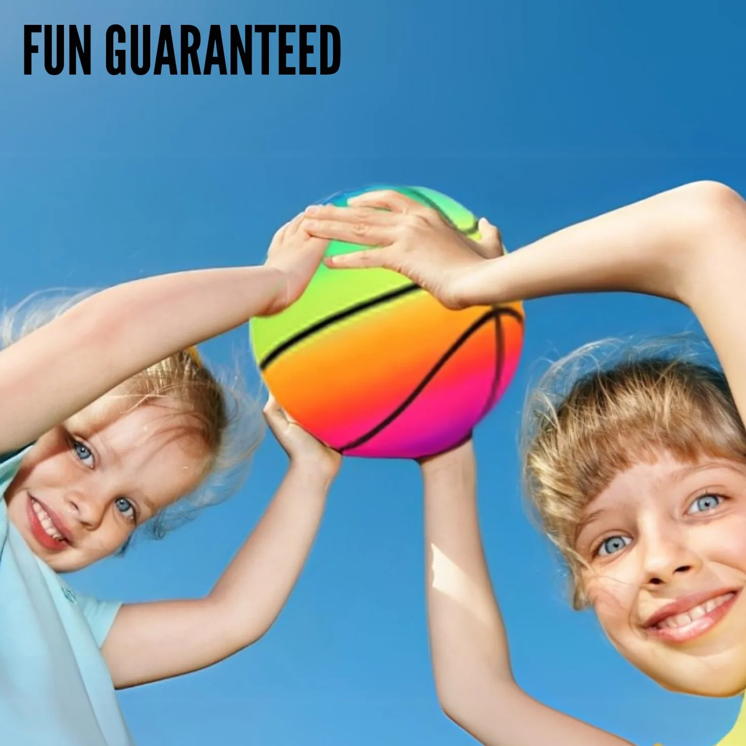 MAGIC SELECT 2Ud Pelotas de PVC Juguete Infantil Balón Voleibol Hinchable Arcoíris 23 cm