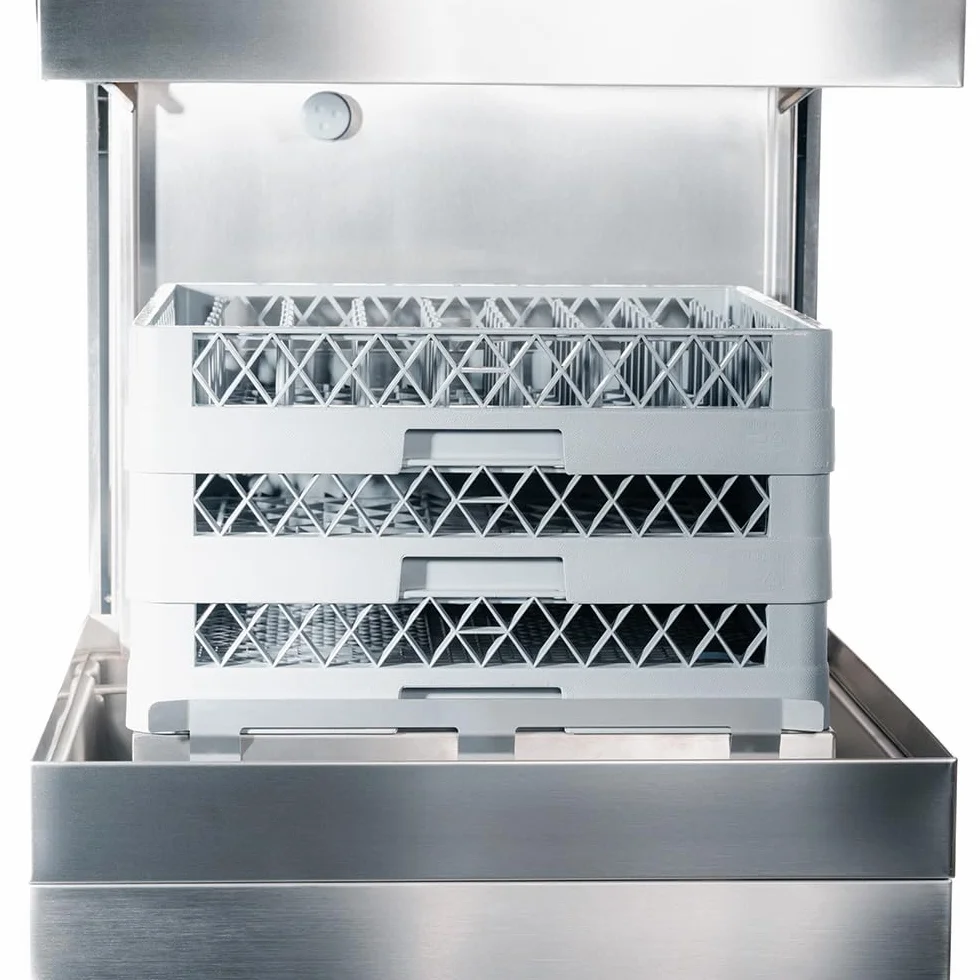 Cleiton® lavavajillas industrial hosteleria | 50x50 | 2 Programas de lavado | 10800W | Lavado en 2 minutos | 728x816x1505 mm | Bombas Abrillantador Detergente y Desagüe