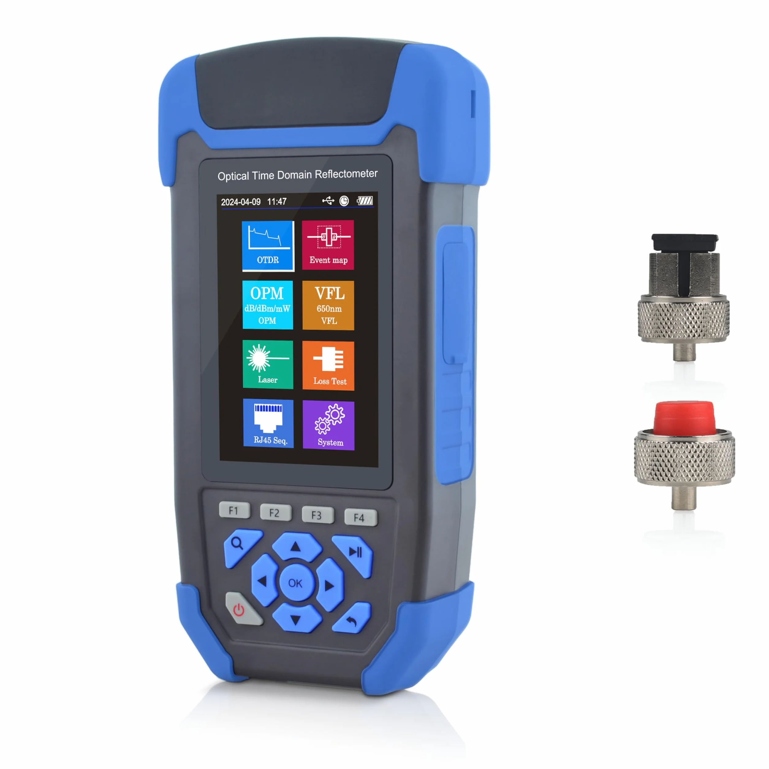 1310nm/24dB+1550nm/22dB Mini OTDR con OPM+OLS+VFL+Mapa de Eventos+Prueba de Pérdida+Probador RJ45+Rastreador de RJ45 SM Probador de Fibra Compatible con APC&UPC SC+FC+ST+LC-SS303T-2A1