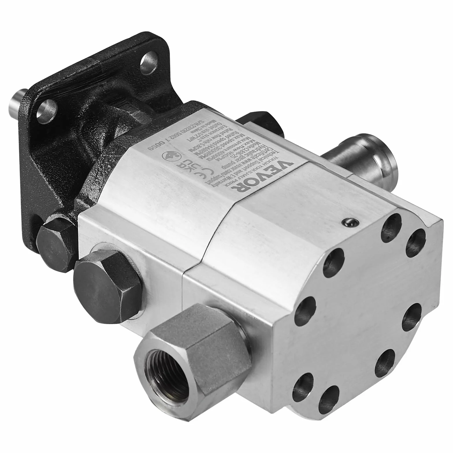 VEVOR Kit de bomba hidráulica de troncos, 16 GPM, bomba de engranajes hidráulica de aluminio de 2 etapas 4000 PSI, con válvula de entrada de 1'', salida NPT de 1/2'' 3600 RPM, para motor pequeño