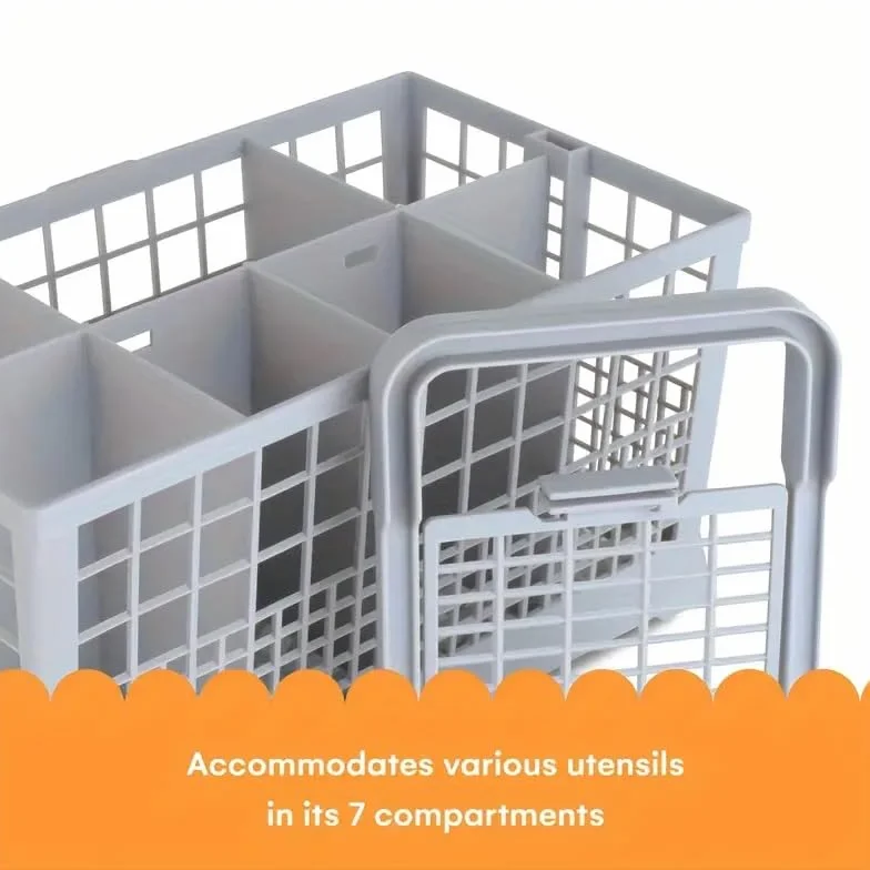 Cesta universal cubiertos para lavavajillas 24.1 x 13.4 cm Asa desmontable Compatible con Bosch Siemens Neff AEG Gorenje Privileg