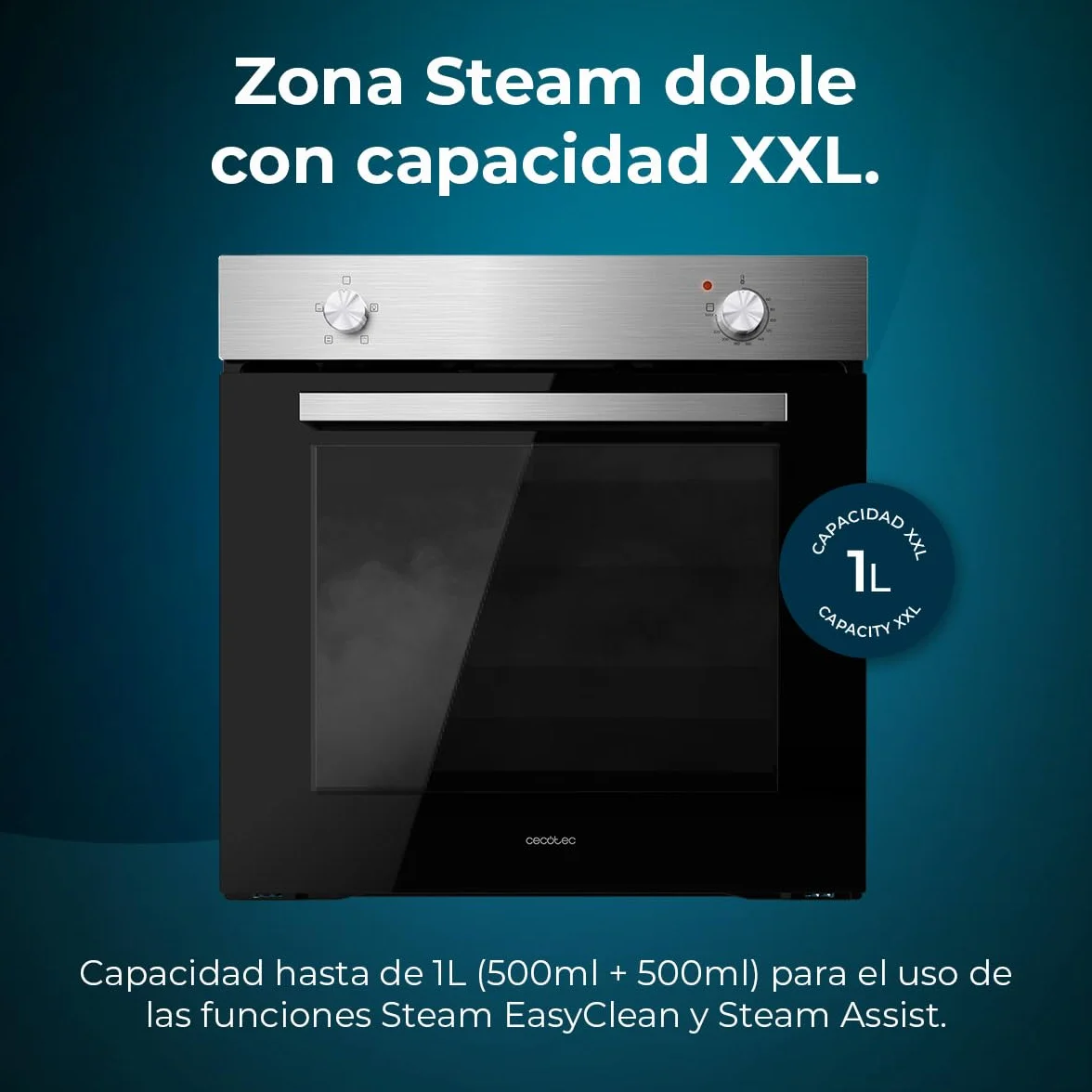 Cecotec Horno Integrable Convencional Bolero Hexa C126000 Inox 2800W 77L