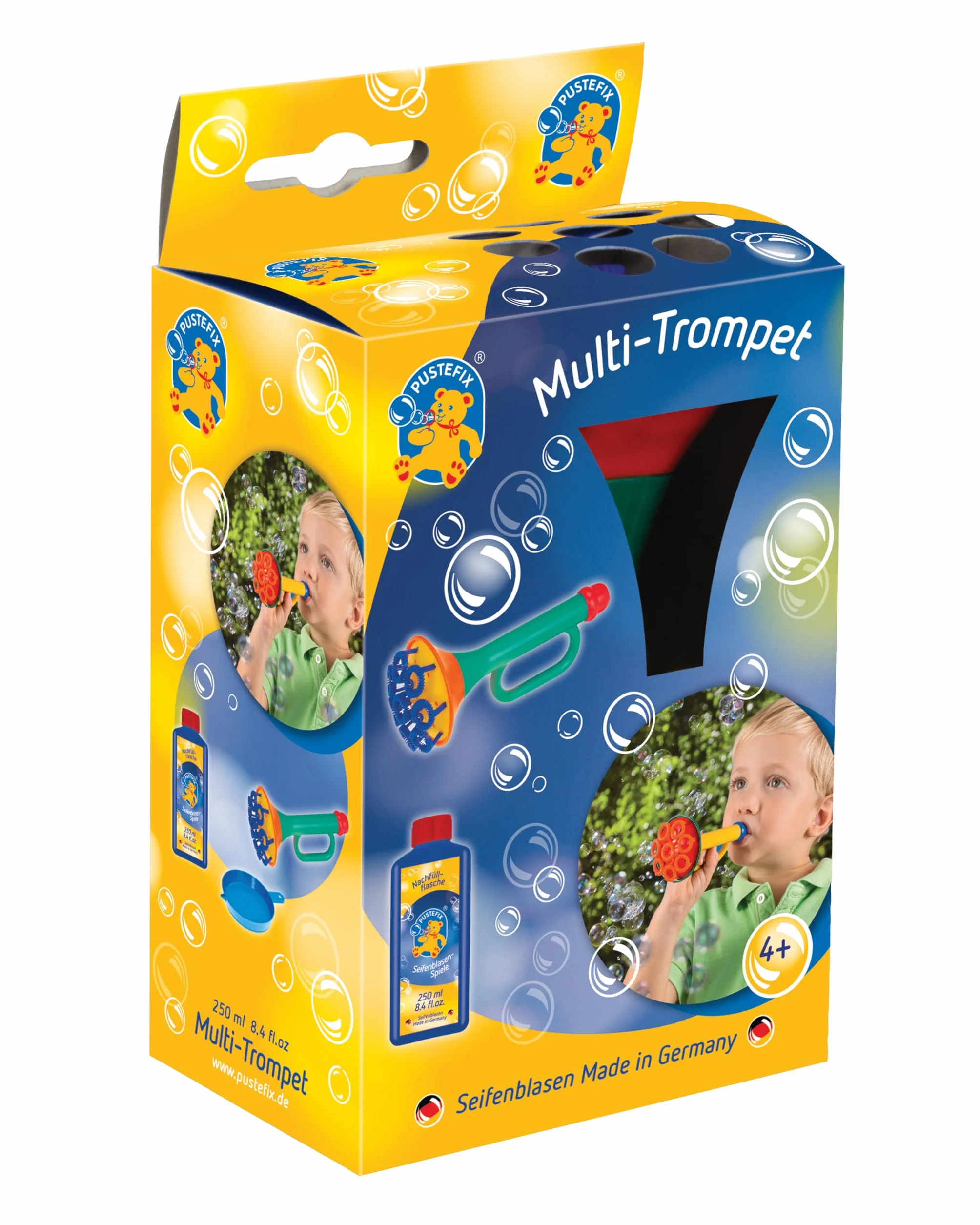 Multi Trompeta, Juego para Hacer Pompas de Jabón, 250 ml