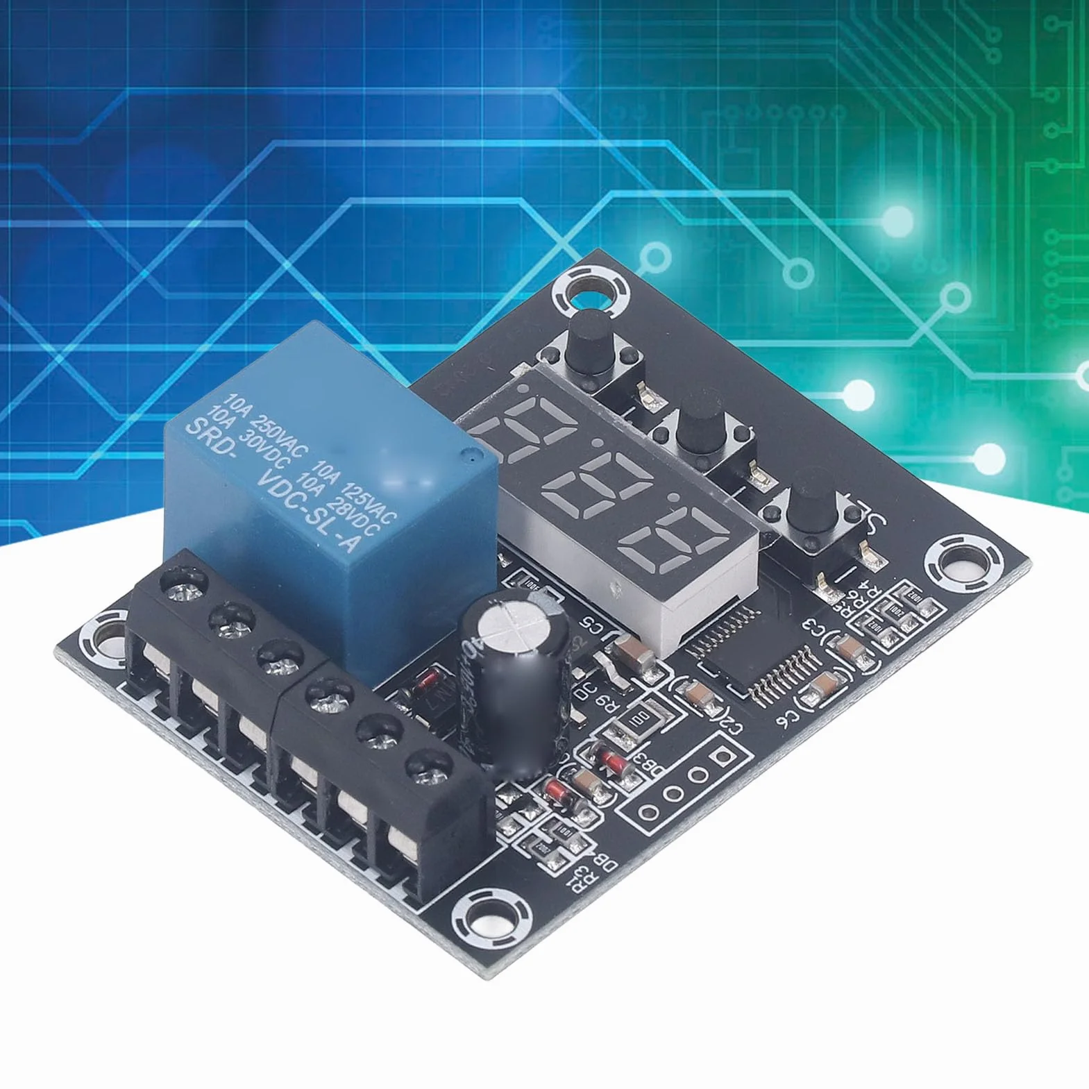 DEWIN Módulo de Relé de Voltaje Encendido Apagado, Módulo de relé de Voltaje de Detección de Límite Inferior Superior, Voltaje Control de Detección de Batería Temporización de Descarga (5V)